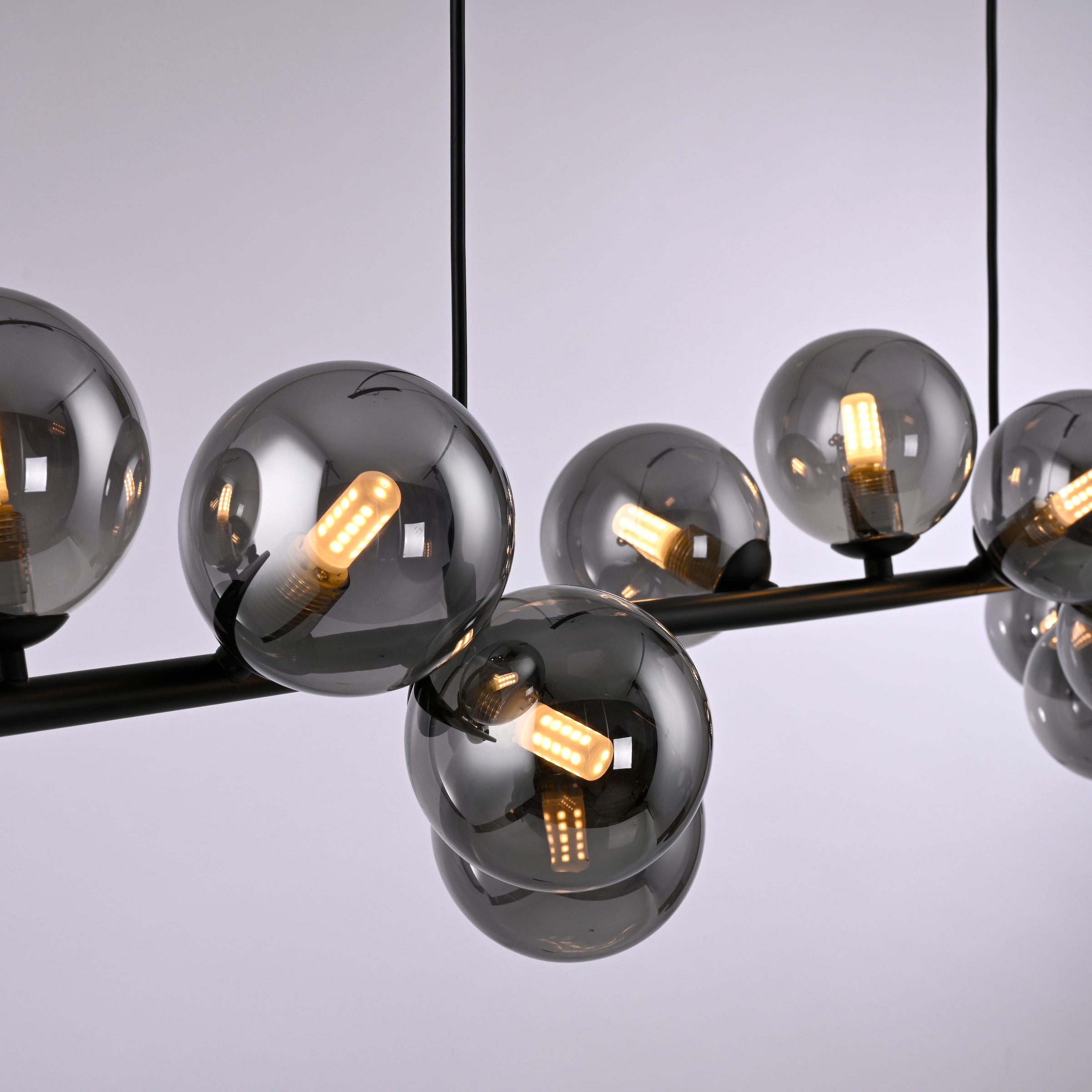 SCHÖNER WOHNEN-Kollektion LED Pendelleuchte »DUBAI« G9 1 Stk. Warmweiß SCHÖNER WOHNEN Kollektion, Höheneinstellbar, Rauchgläser