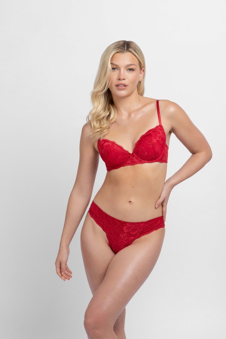 Dorina Brasilslip »Perfect Lace« bequem, transparent, mit Schleife, mit Spitze