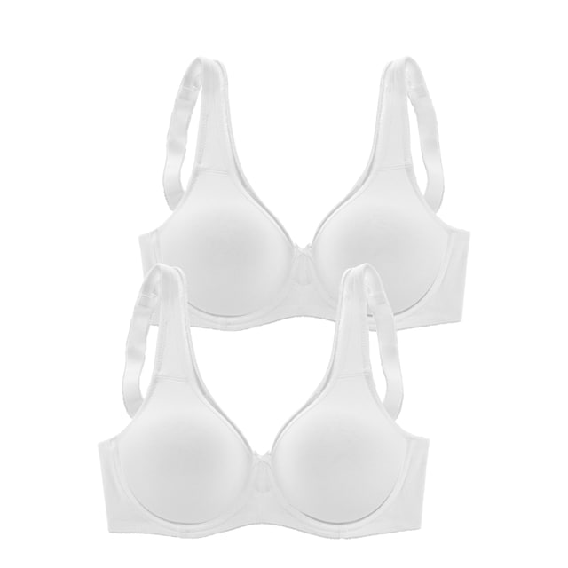 petite fleur Minimizer-BH, (Packung, 2 Stück), aus Baumwolle mit nahtlosen  ungefütterten Cups, Basic Dessous im OTTO Online Shop