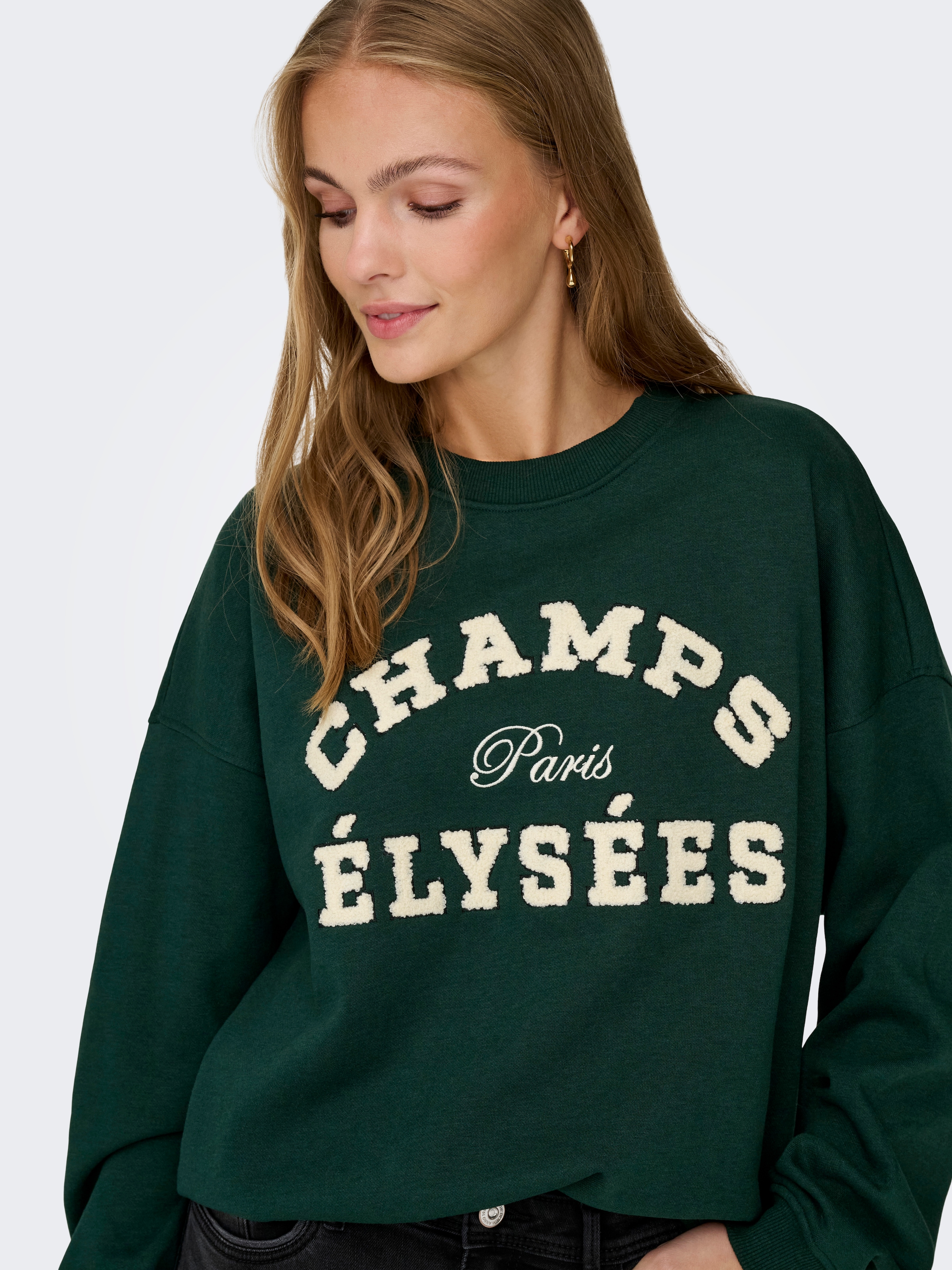 JDY Sweatshirt »JDYMESA L/S O-NECK EMB SWEAT JRS NOOS«