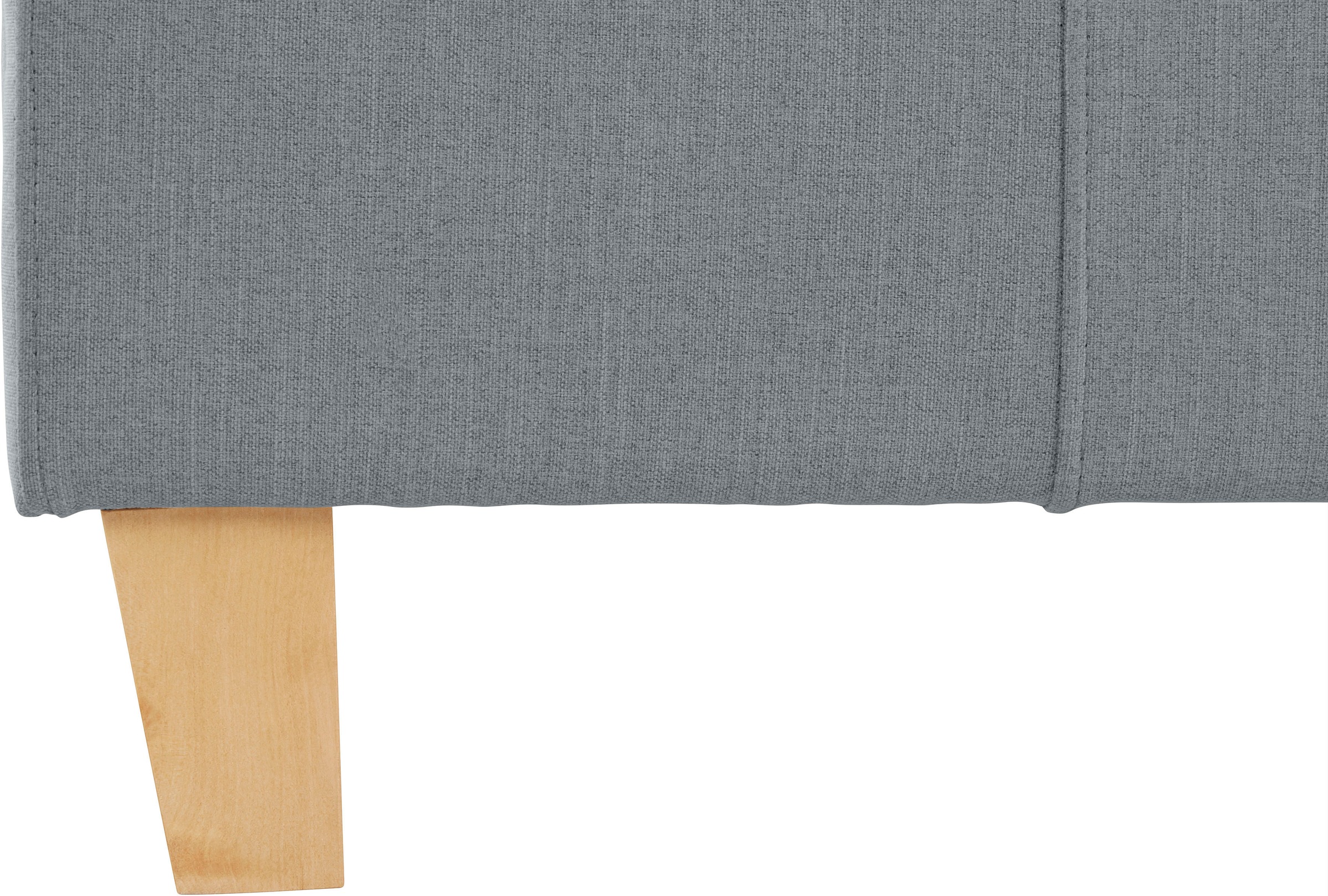 OTTO products Polsterbett »Heddi« in 5 Breiten: von 90cm-200cm,  Biese am Kopfteil,  Strukturstoff