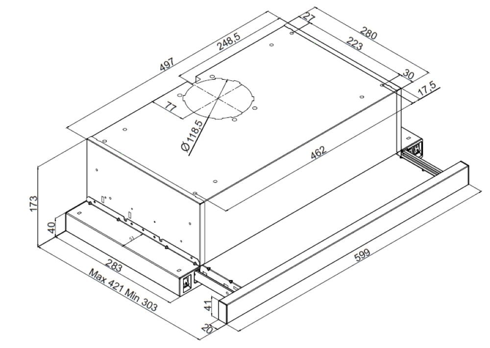 Amica Flachschirmhaube »FH 664 621 S« Komfortable Bedienung und angenehme Beleuchtung für saubere Küchenluft