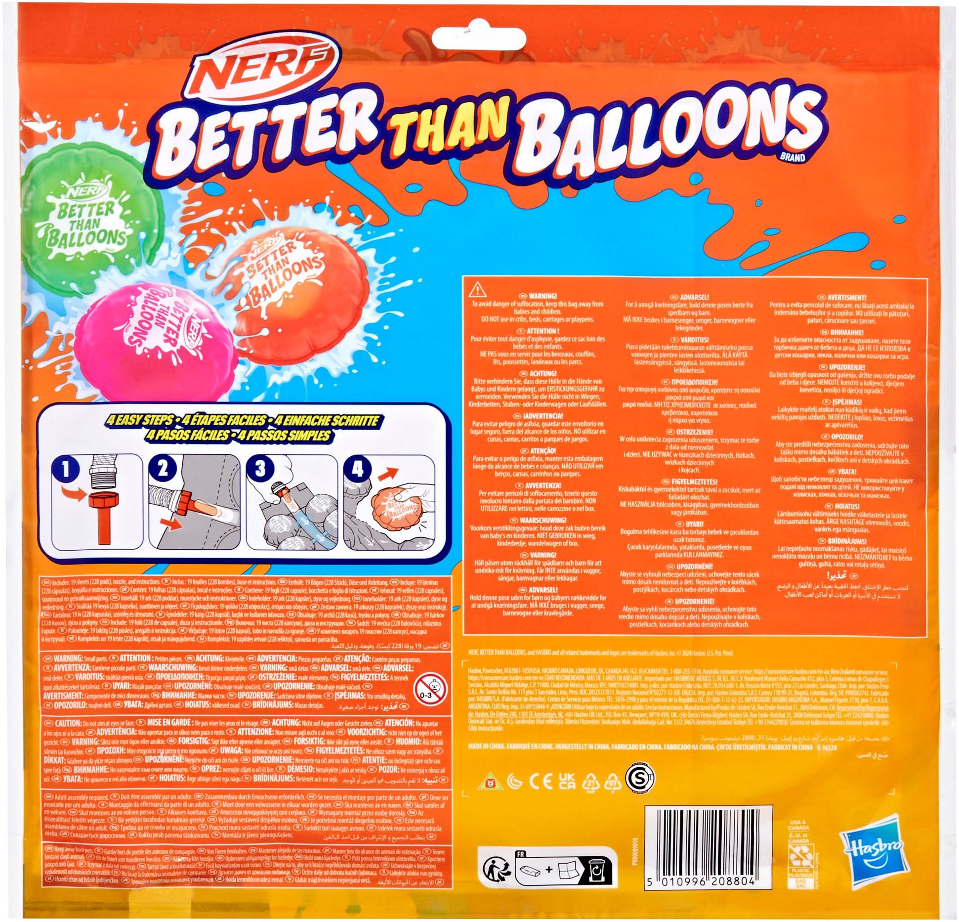Hasbro Badespielzeug »Nerf, Better Than Balloons, Wasserkapseln (228 Stück)«