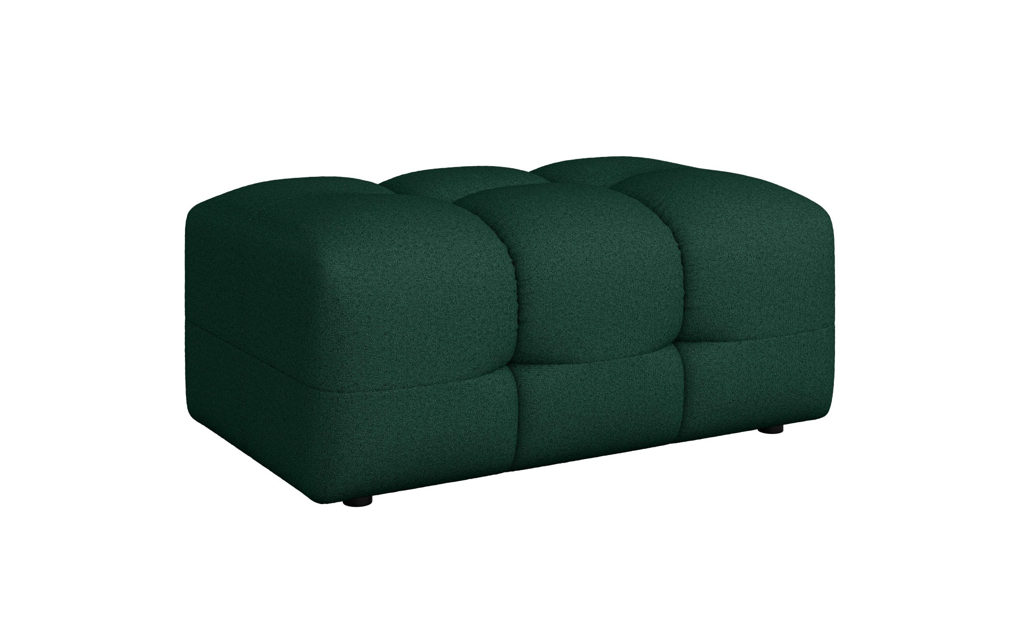 INOSIGN Polsterhocker »Manilla, trendige Steppung, passend zur Serie, B/T/H 100/68/45 cm«, mit Wellenunterfederung, in verschiedenen Materialien und Farben