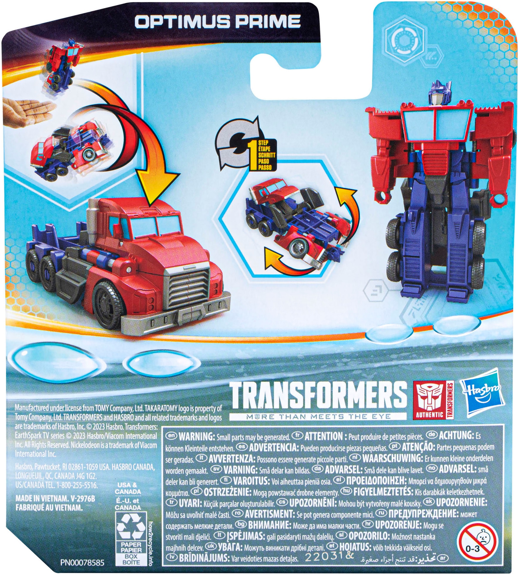 Hasbro Actionfigur »Transformers EarthSpark, 1-Step Flip Changer Optimus Prime«