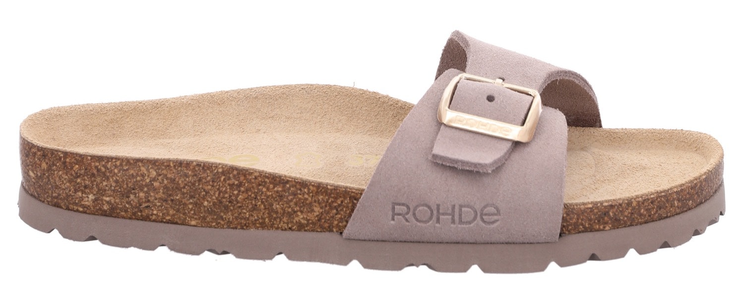 Rohde Pantolette, Keilabsatz, Sommerschuh, Schlappen mit vorgeformtem Softfußbett