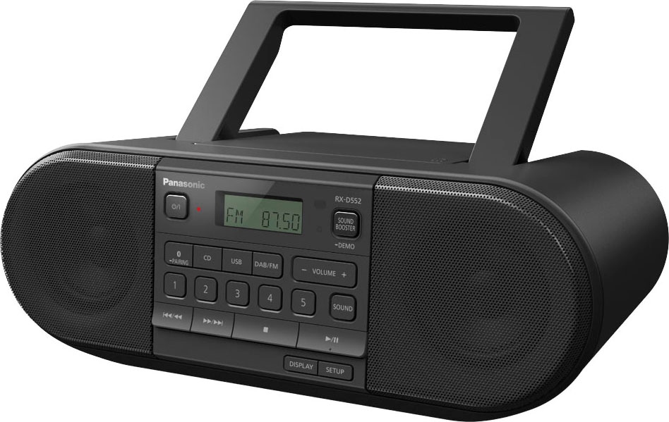 (Bluetooth FM-Tuner-Digitalradio »RX-D552E-K 20 CD-«, mit Panasonic Boombox OTTO W) (DAB+)-UKW RDS bei bestellen