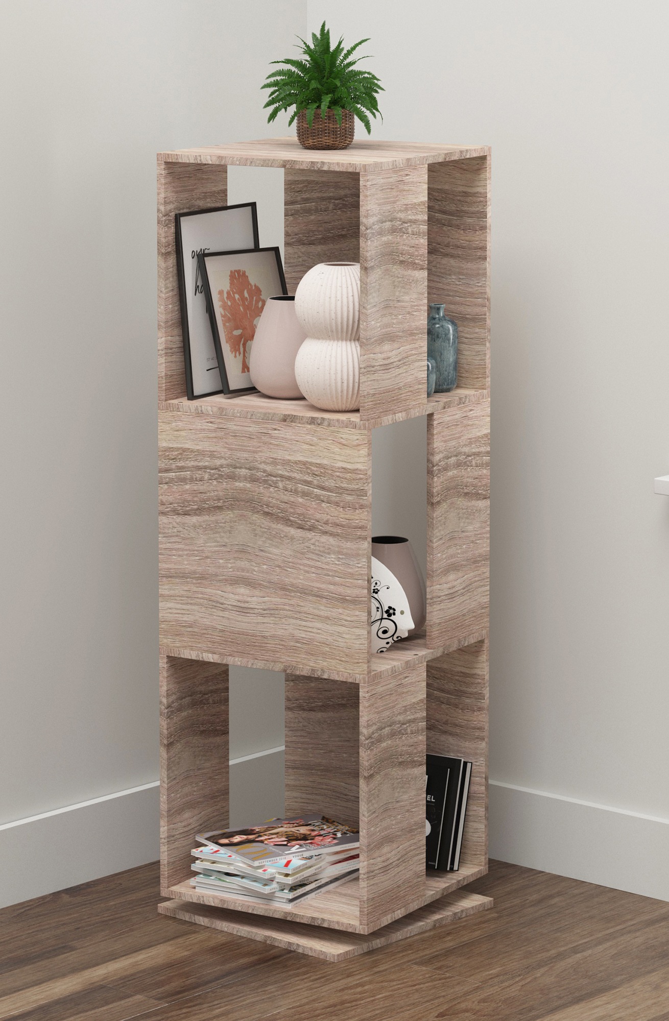 VCM Bücherregal »Holz Regal Büroregal Aktenregal drehbar Stifta XL« 1 Stk. tlg.