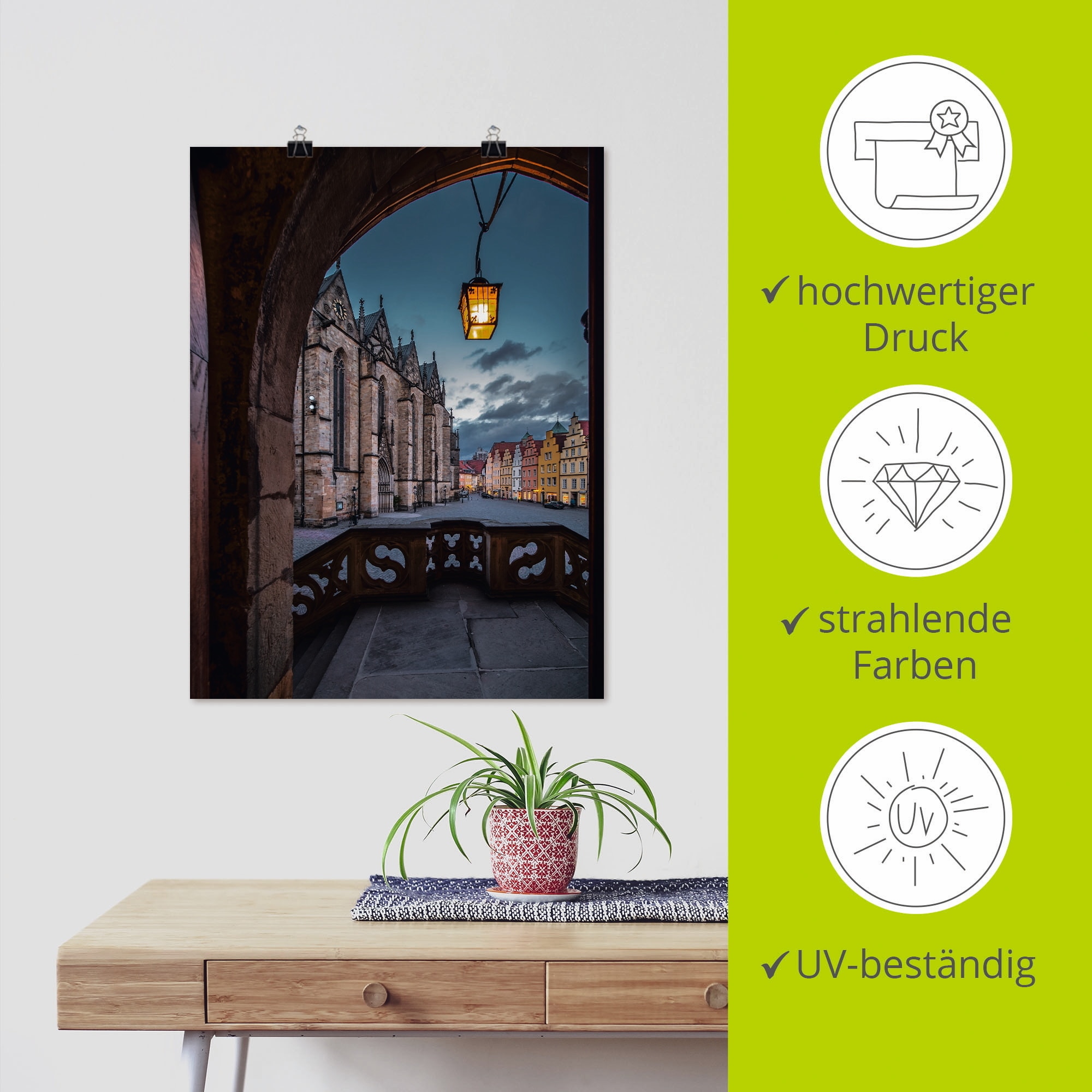 Artland Wandbild »Osnabrück Marktplatz«, Deutschland, (1 St.), als Alubild, Outdoorbild, Poster in verschied. Größen