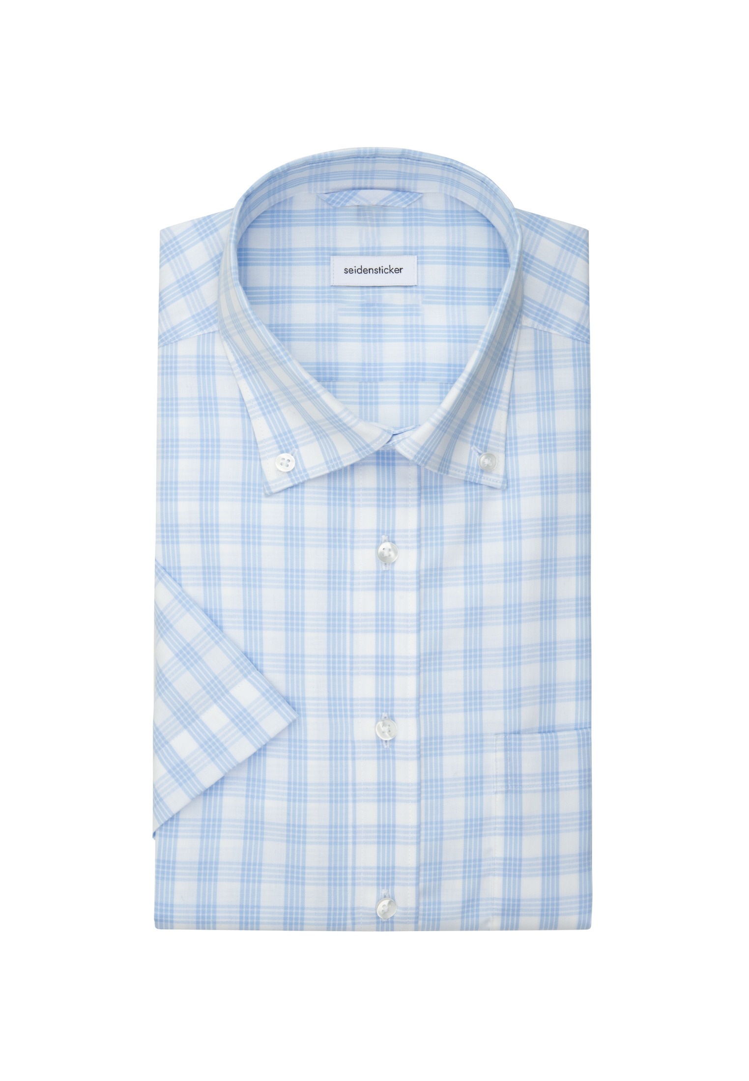 seidensticker Businesshemd »Regular«, Regular 1/2 Button-Down-Kragen Karo