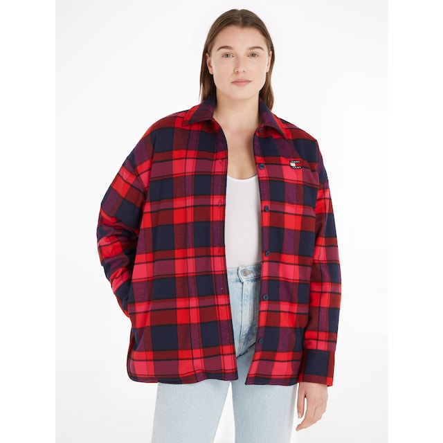 Tommy Jeans Hemdbluse »TJW SPR OVS CHECK OVERSHIRT«, mit Tommy Jeans Label  online bei OTTO