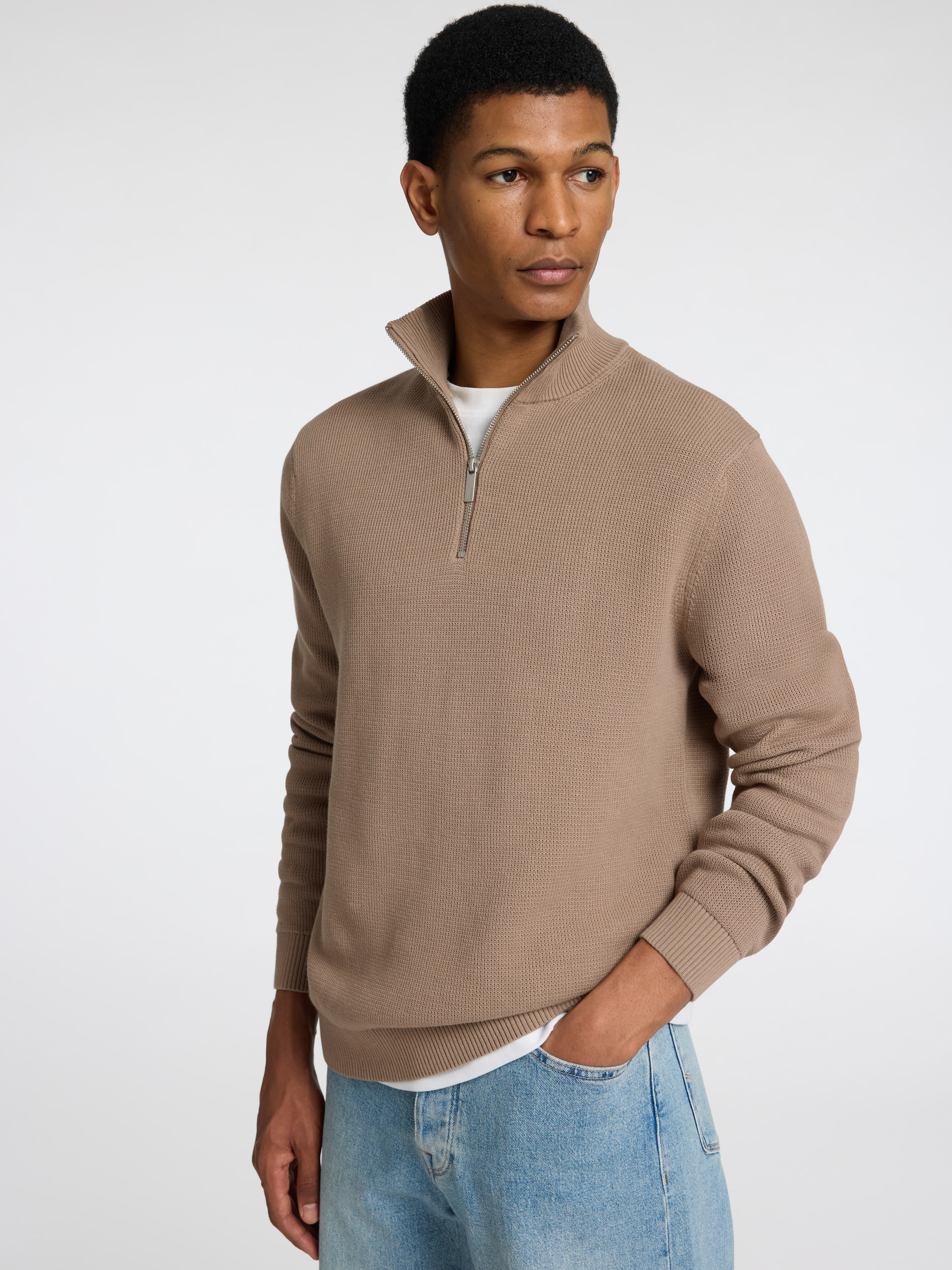 SELECTED HOMME Troyer »SLHDANE LS KNIT STRUCTURE HALF ZIP NOOS«