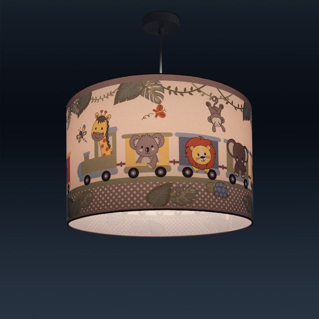 Paco Home Pendelleuchte »Diamond 635«, 1 flammig-flammig, Kinderlampe  Deckenlampe LED Kinderzimmer Lampe Zug Tieren, E27 online bei OTTO