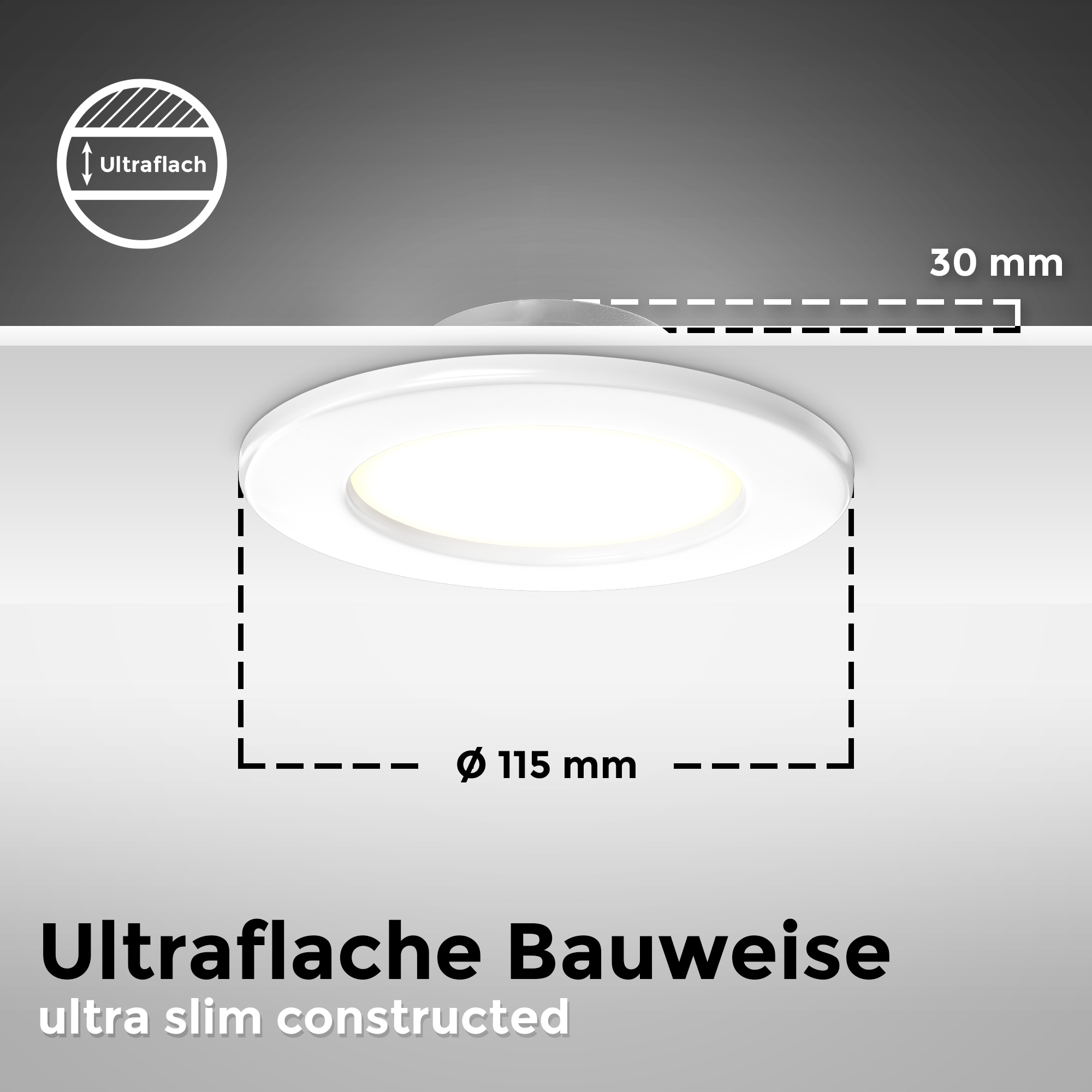 B.K.Licht Einbauleuchten-Set, 12-teilig