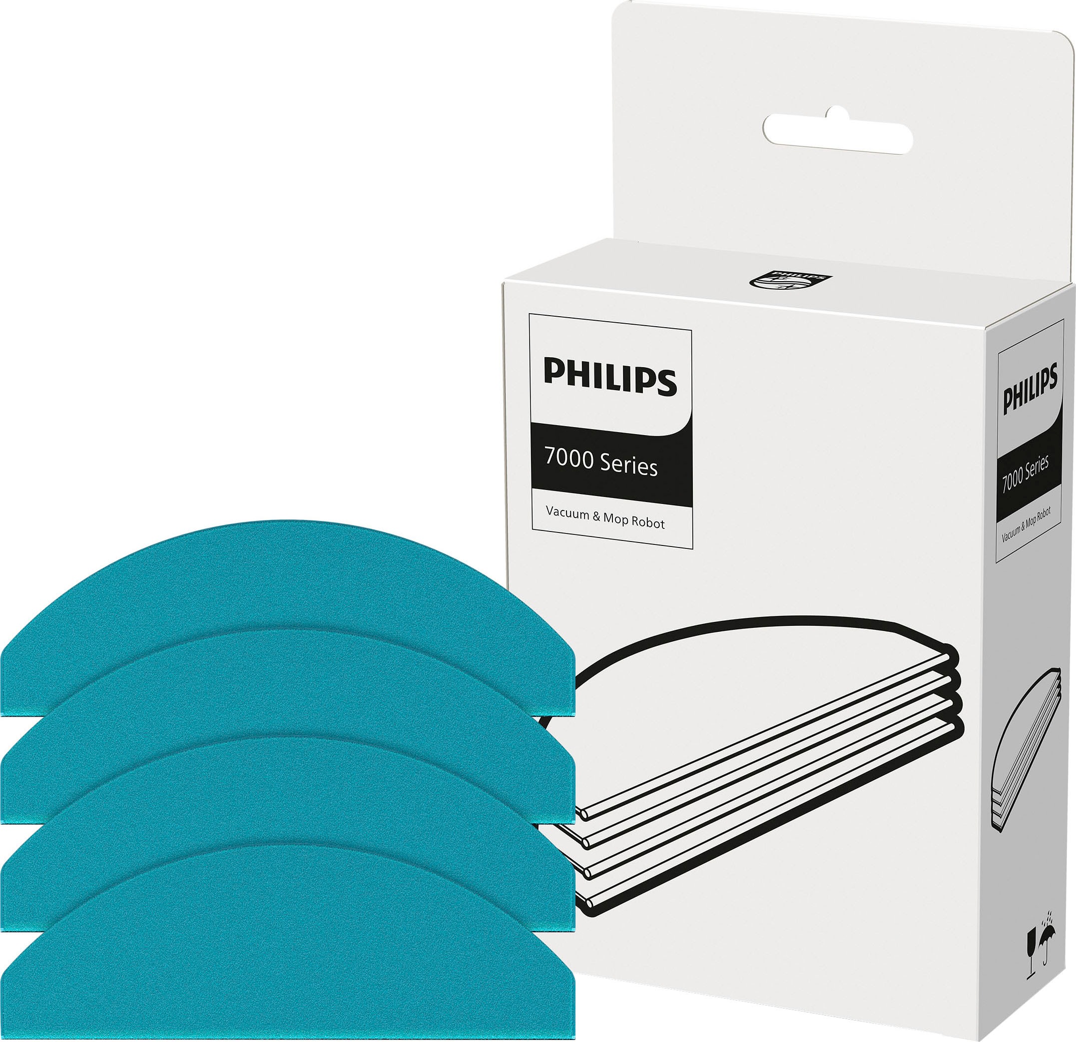 Philips Mikrofasertuch »XV1470/00«, (Packung), Zubehör für Philips Saugroboter 7000 Series XU7000/01, 4 Stk.