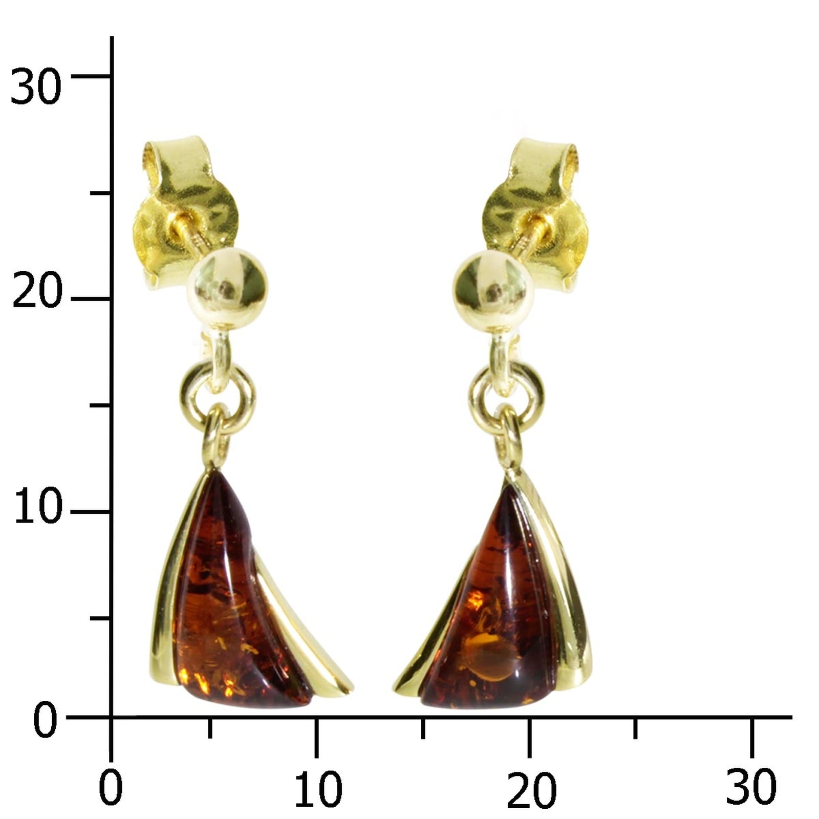 OSTSEE-SCHMUCK Paar Ohrhänger »- Imke - Silber 925/000, vergoldet - Bernstein«