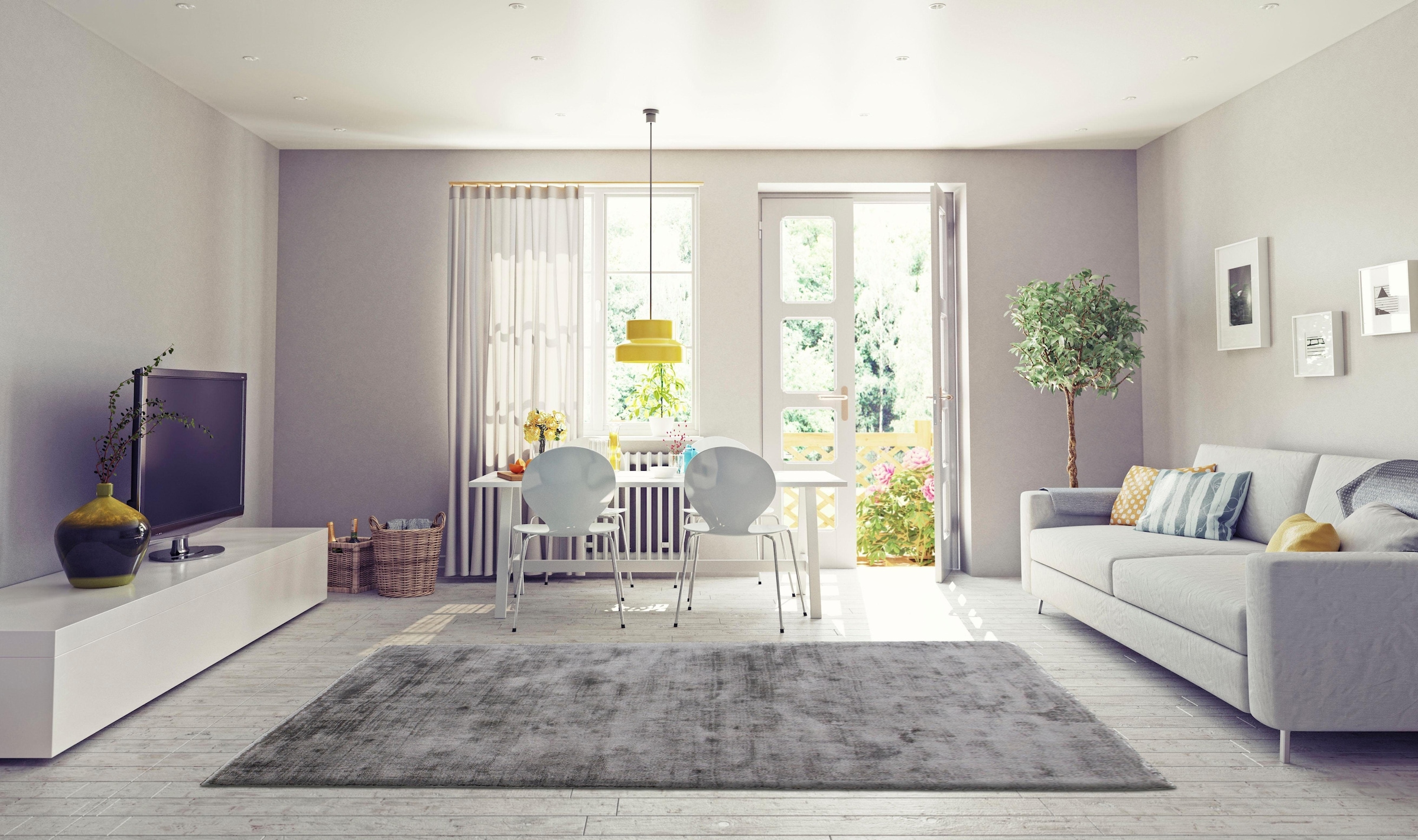 my home Teppich »Besarta«, rechteckig, 13 mm Höhe, Wohnzimmer