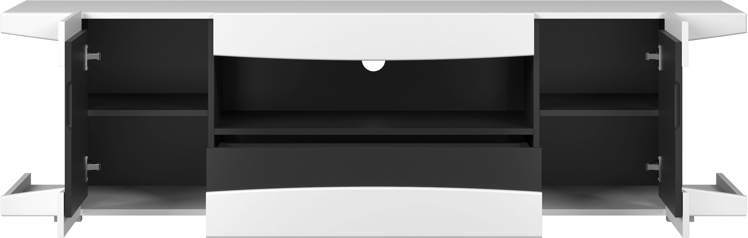 Home affaire Lowboard »NextLevel speziell geeignet für Spielekonsolen« Gaming-Lowboard wahlweise mit Beleuchtung - (B/T/H) 180/42/52 cm