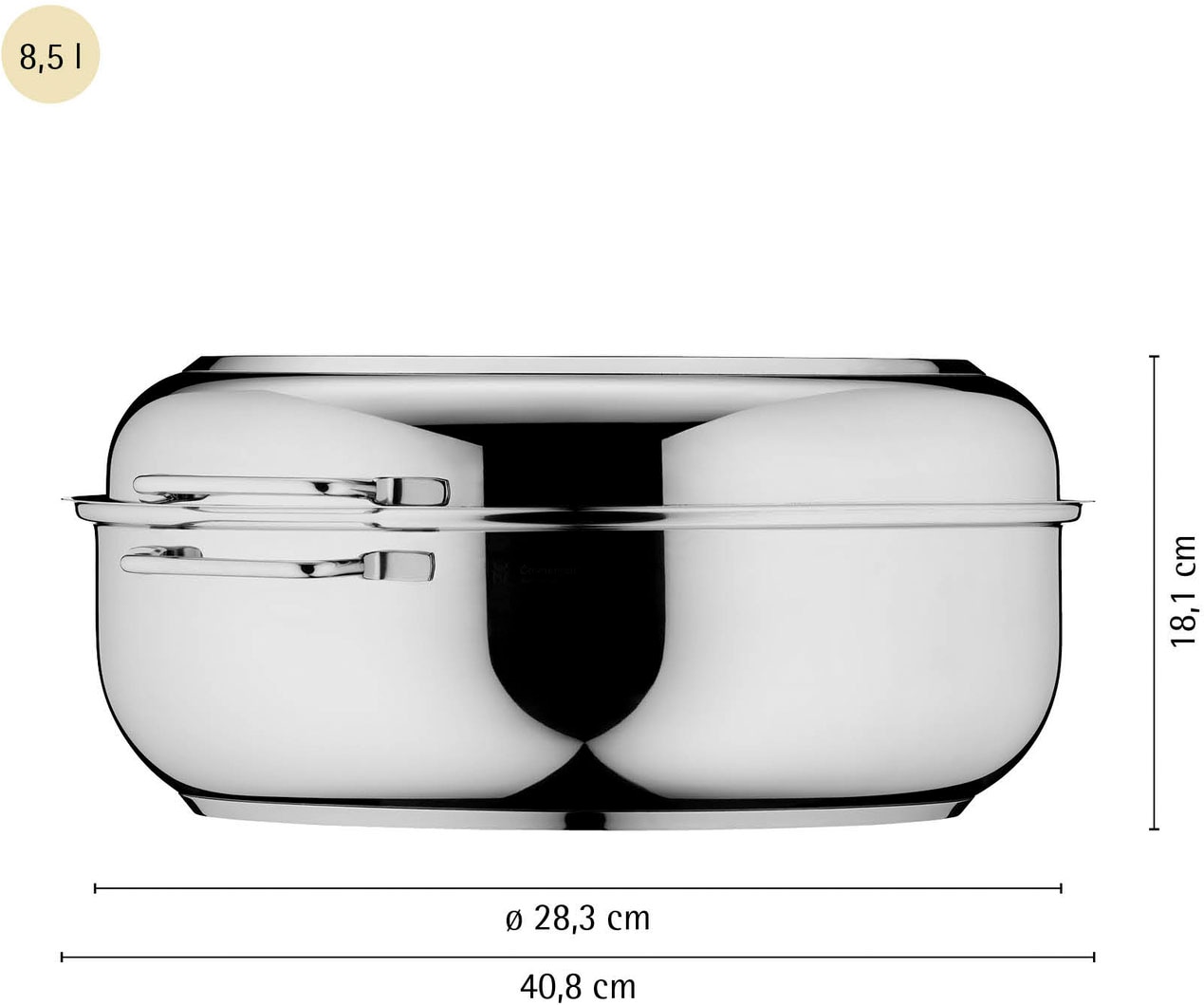 WMF Bräter »Schmortopf mit Deckel, Induktion, backofengeeignet« Cromargan® Edelstahl Rostfrei 18/10