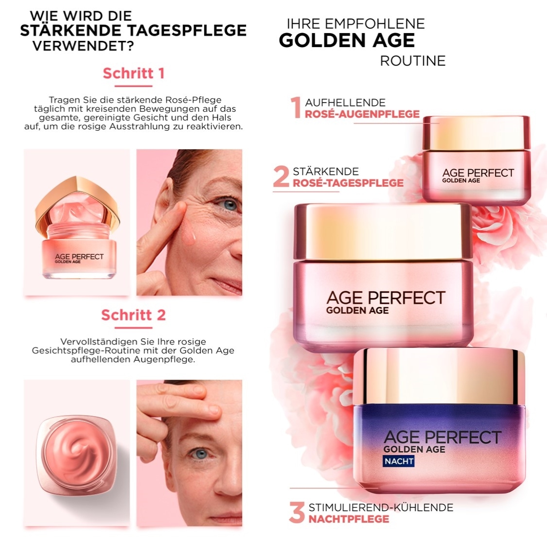 L'ORÉAL PARIS Gesichtspflege-Set »Age Perfect Golden Age Tag und Nacht« mit Neo-Calcium