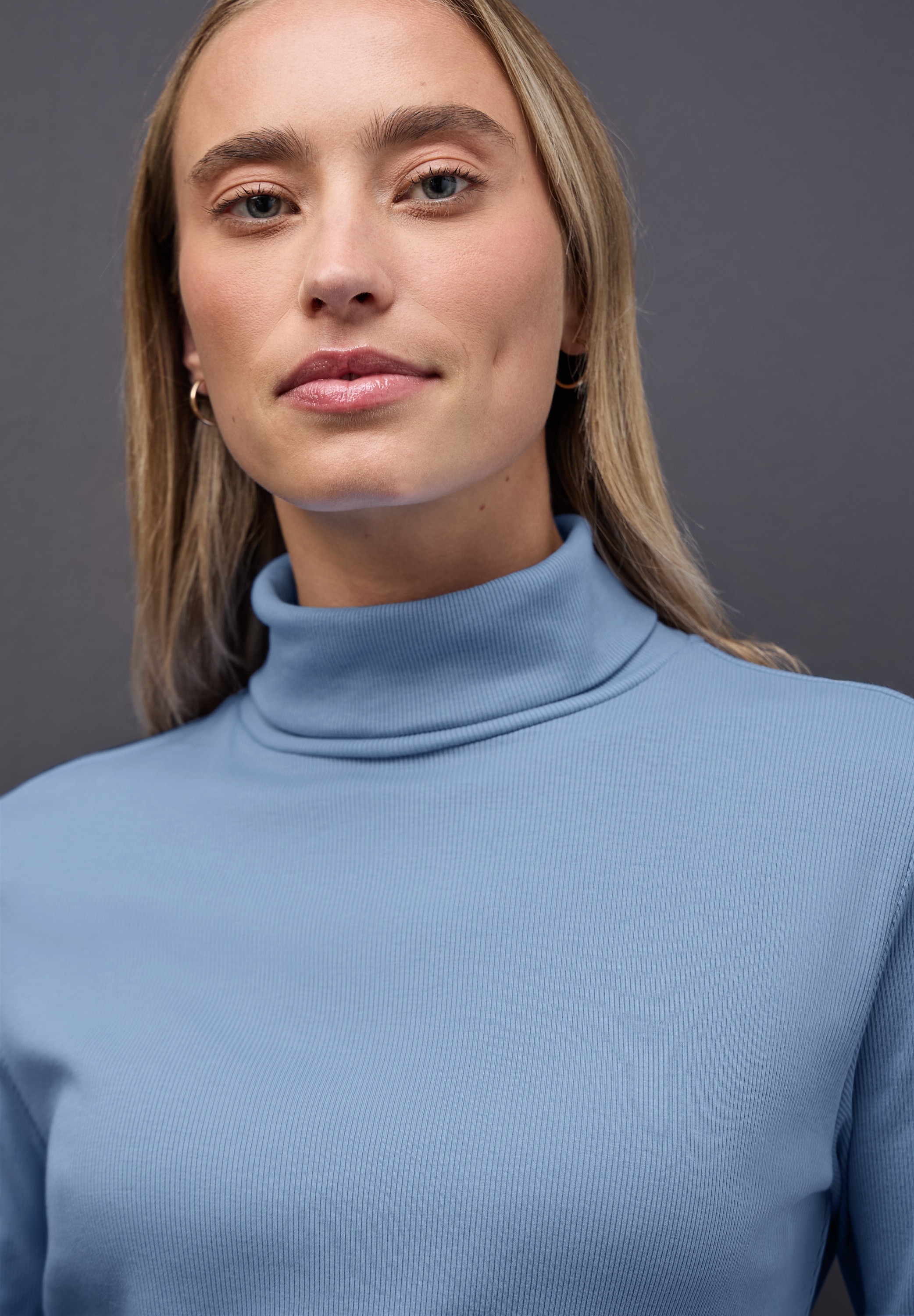 STREET ONE Langarmshirt mit Rippstruktur