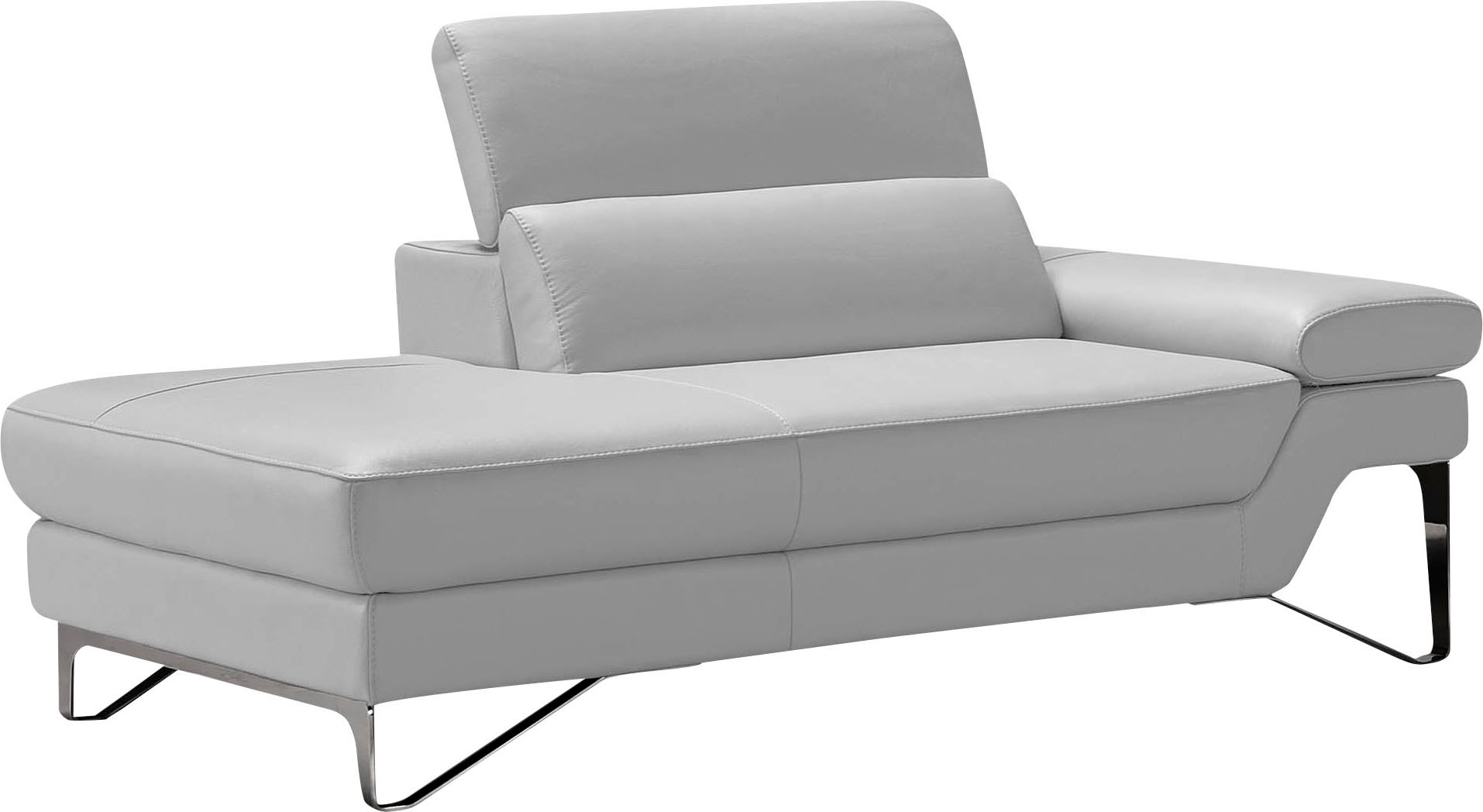 Egoitaliano Ottomane »Princess, elegantes Designsofa mit erstklassigem Sitzkomfort,«, inkl. verstellbarem Kopfteil und edle Designmetallfüße