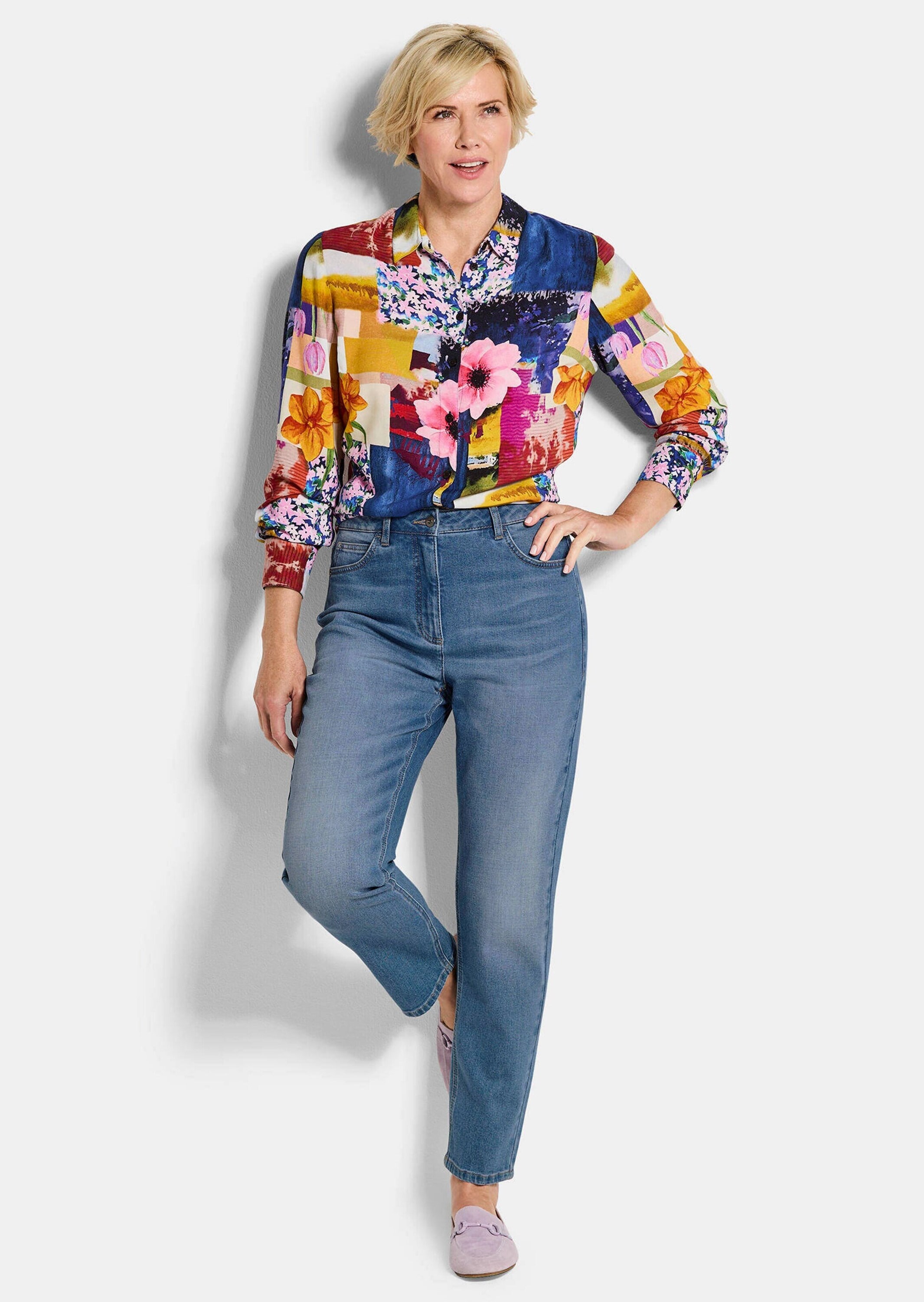 GOLDNER Regular-fit-Jeans »Baumwoll-Stretch Mom Jeans SARA« stretchbequeme Quälität