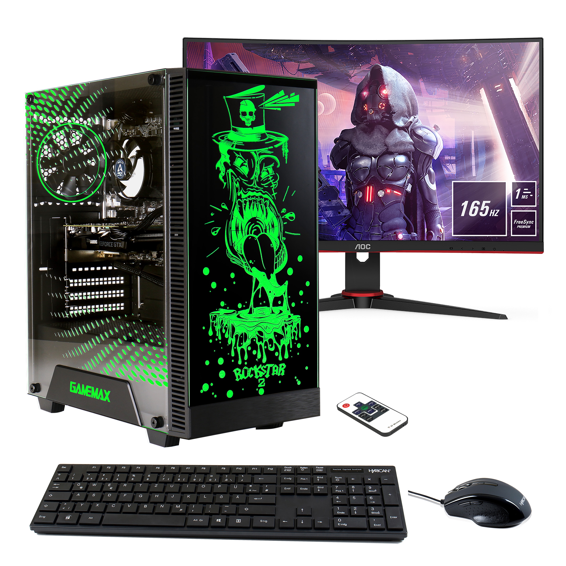 PC-Komplettsystem »Multimedia Rockstar SET02162«, Windows 11, inklusive 24" Monitor...