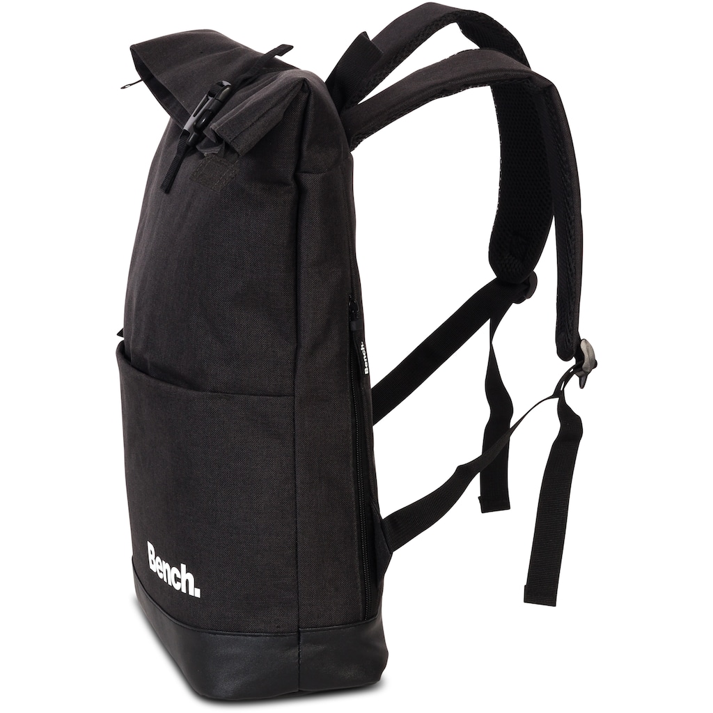 Bench. Laptoprucksack »Roll-Top, schwarz«