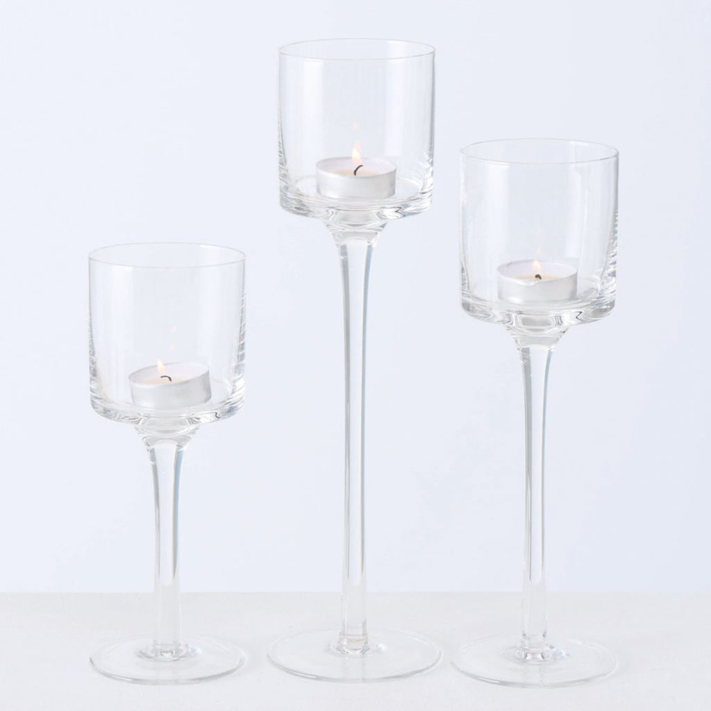 BOLTZE Windlicht »Arosa, Weihnachtsdeko«, (Set, 3 St.), aus Glas, in unterschiedlichen Größen