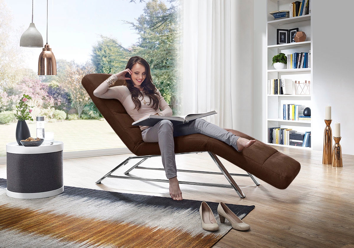 W.SCHILLIG Relaxliege »daily dreams« Funktionsliege wahlweise mit Motor, Gestell Chrom, Breite 75 cm