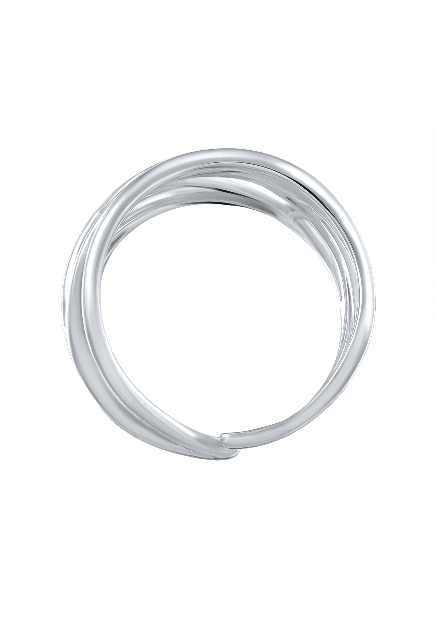 Elli Silberring »Ring Ornament und offene Ringschiene 925 Silber«