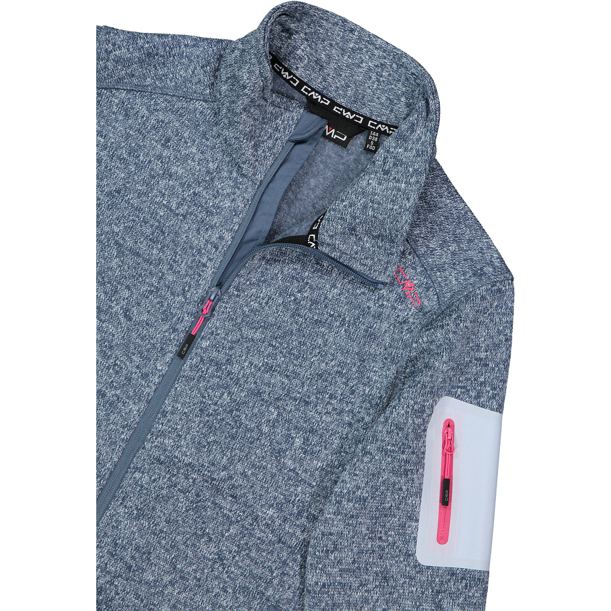 CMP Strickfleecejacke »KNITTED MELANGE FLEECE WOMAN JACKET« mit Reißverschluss, wasserabweisend, windabweisend, wärmeisolierend