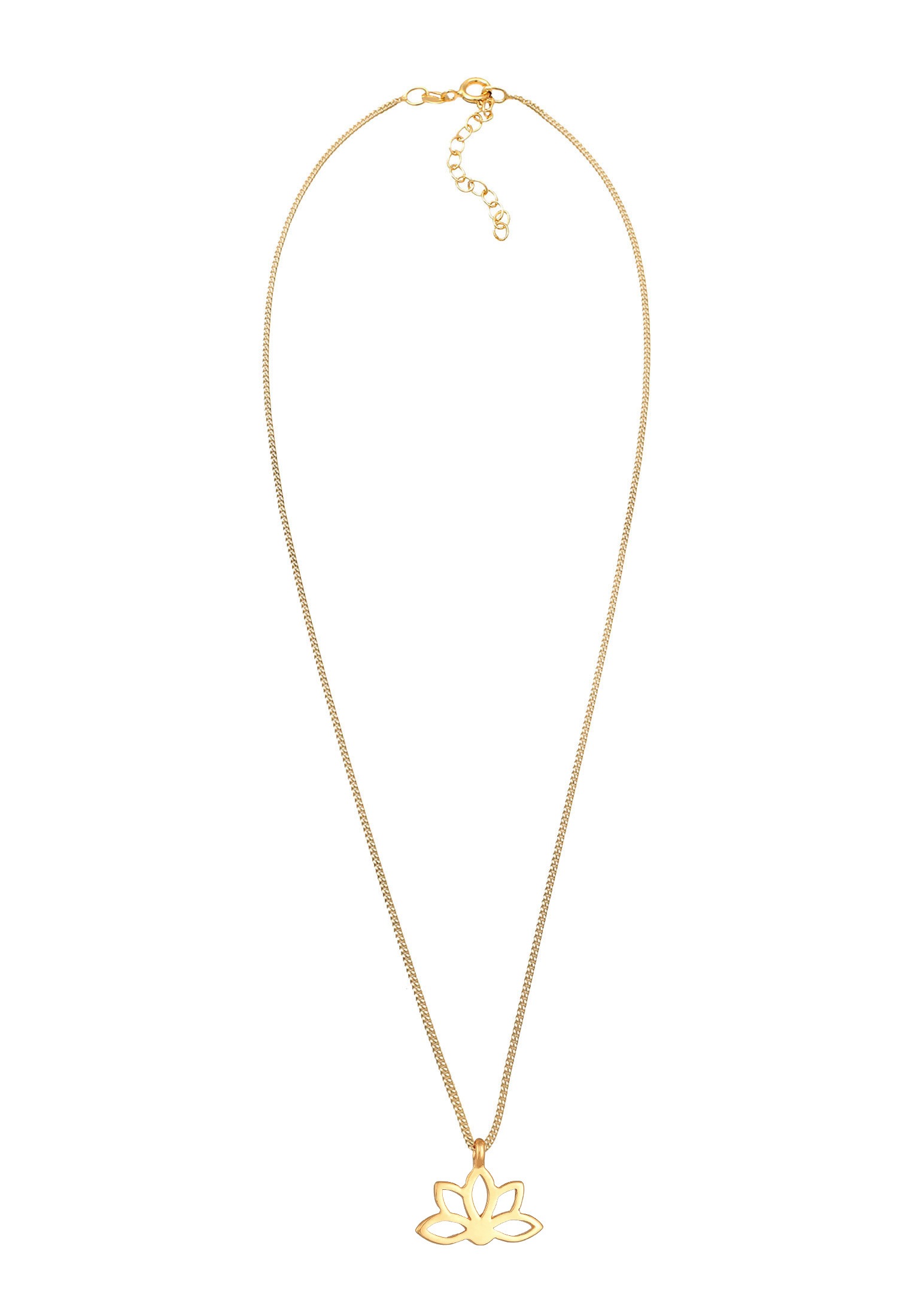 Elli Kette mit Anhänger »Halskette Lotusblume Blume Spirituell 925 Silber«