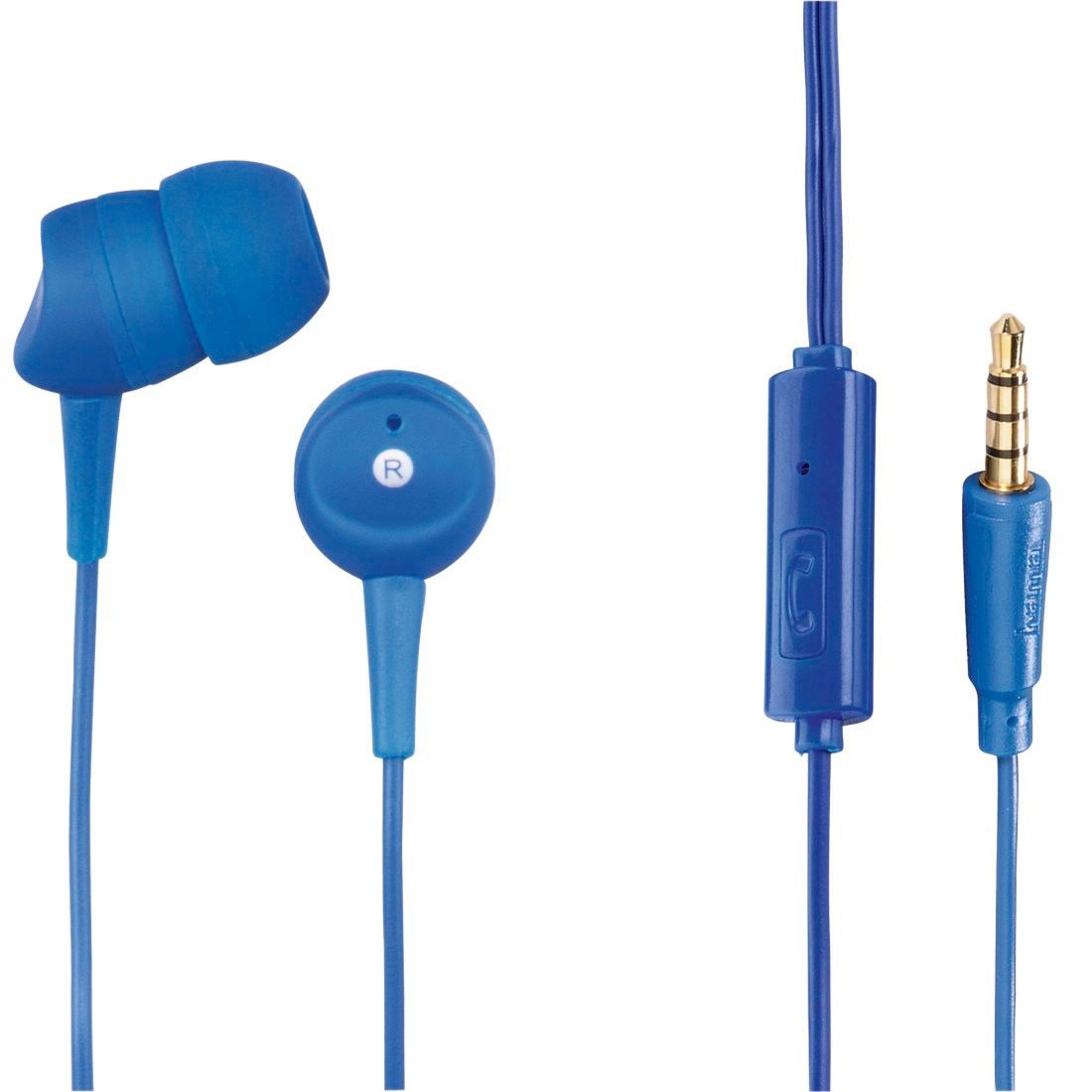 Kopfhörer "Basic4Phone", In-Ear, Mikrofon, Kabelknicks »Headset Blau«