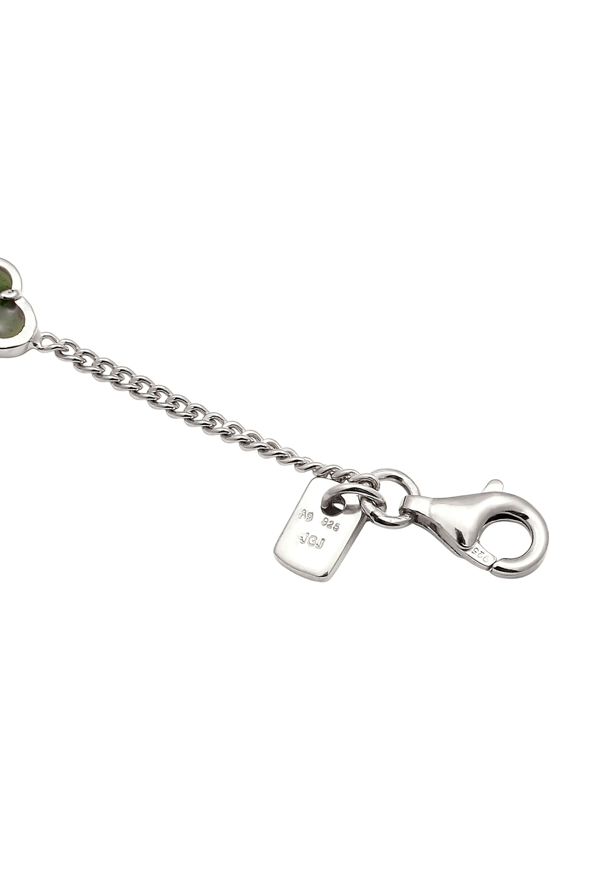 Kuzzoi Armkette »Armband Kleeblatt Emaille 925 Sterling Silber vergoldet«