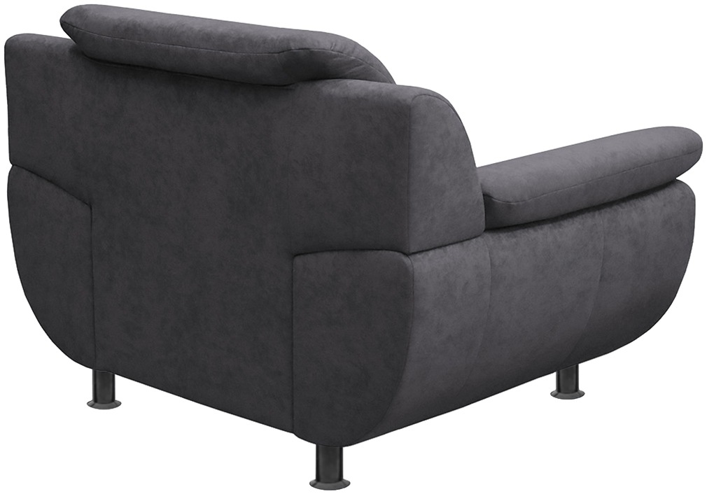 TRENDMANUFAKTUR Sessel »Rondo, Breite 121 cm, breite Armlehnen, Füße schwarz« Big-Sessel wahlweise mit Federkern, in verschiedenen Bezügen