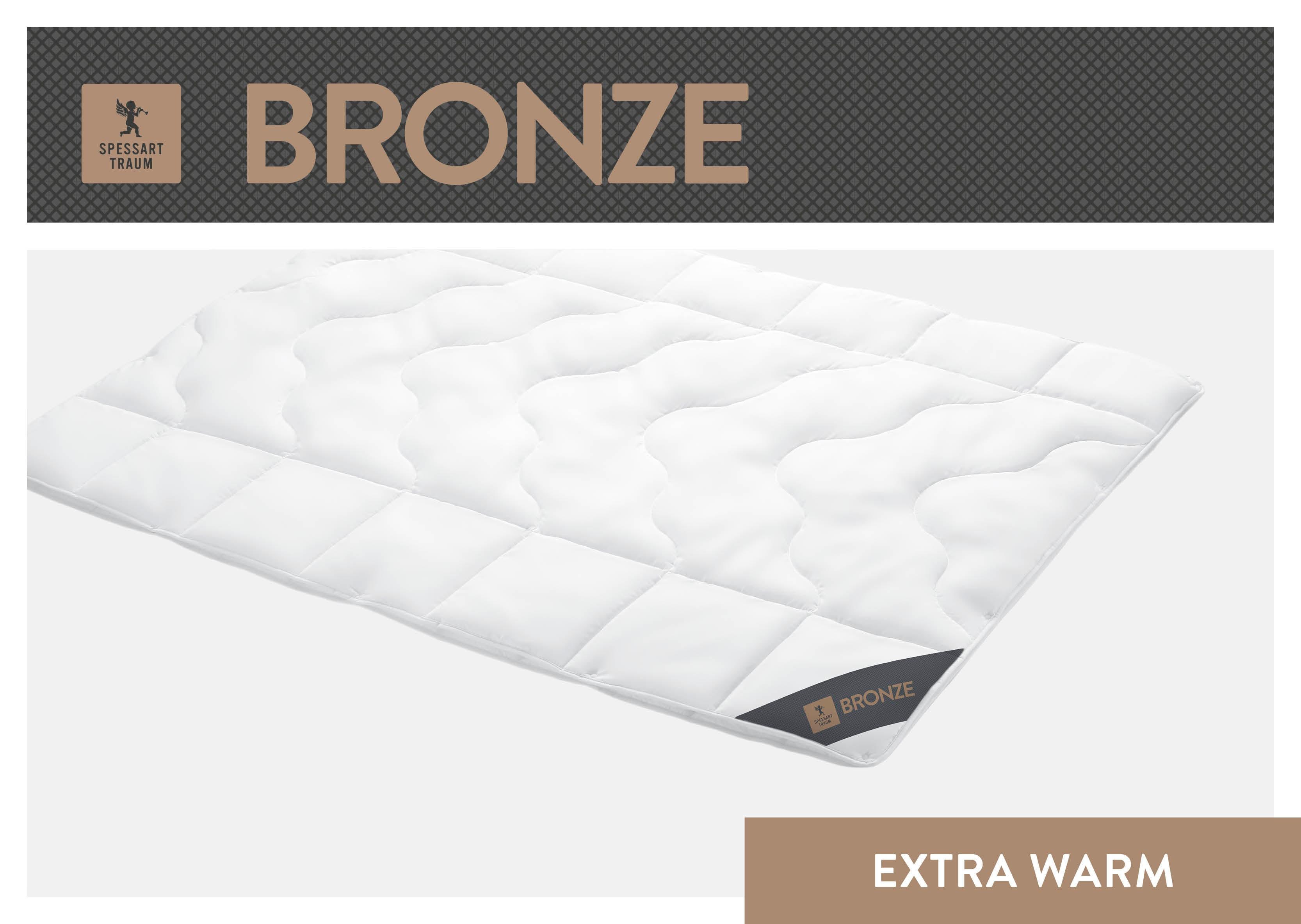 Spessarttraum Baumwollbettdecke »Bronze« extrawarm 1 Stk. tlg. hergestellt in Deutschland in weiß, Größe B/L: 135 cm x 200 cm