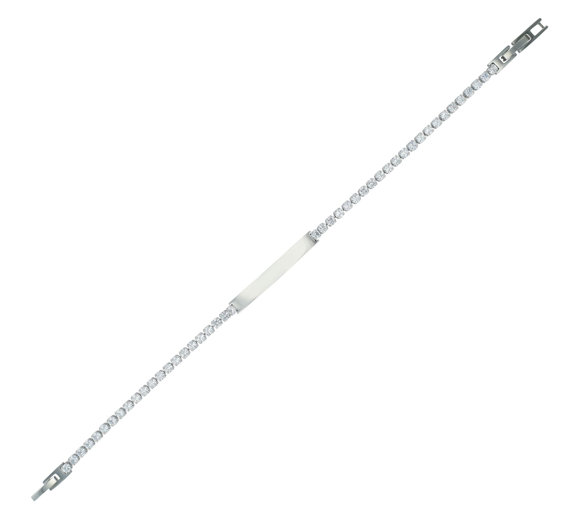 Adelia´s Armband »Damen Armband aus Edelstahl mit Strass Steinchen 21,5 cm«