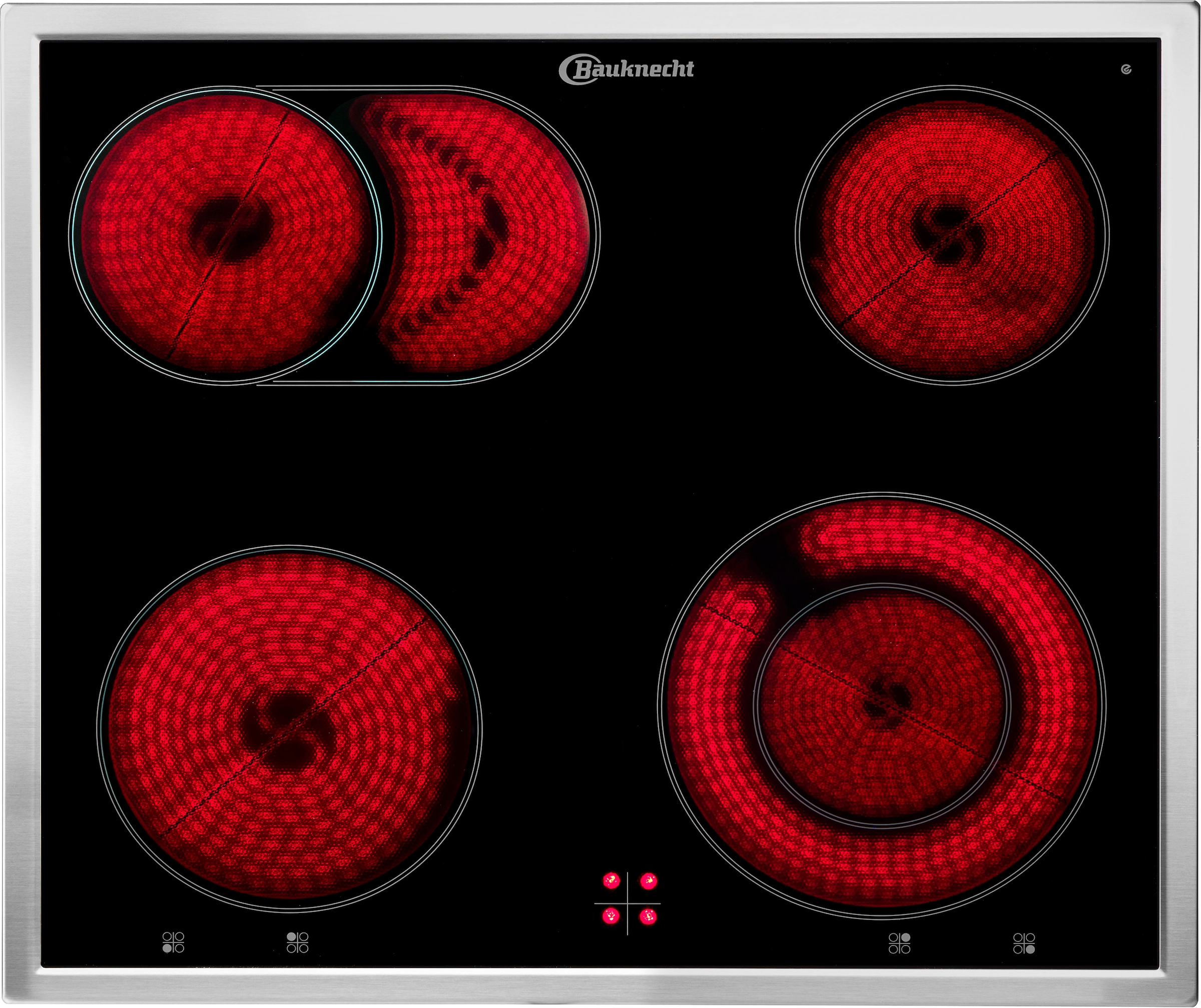 BAUKNECHT Elektro-Herd-Set »HEKO Rumba«, HIR4 EP8V PT, Pyrolyse-Selbstreinigung