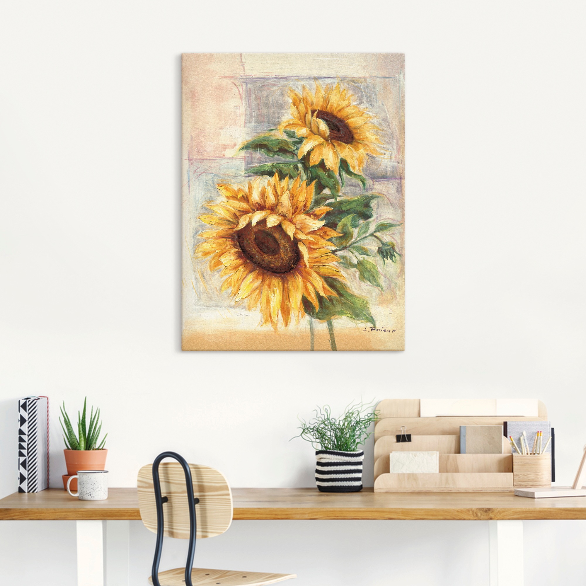 Artland Wandbild »Sonnenblumen II«, Blumen, (1 St.), als Alubild, Outdoorbild, Leinwandbild, Poster, Wandaufkleber