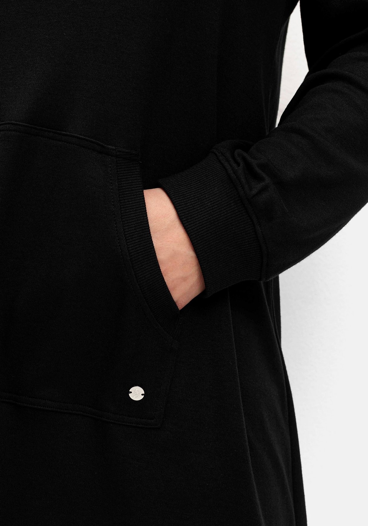 Sheego Sweatkleid »Sweatkleid in leichter A-Linie, mit Kängurutasche«