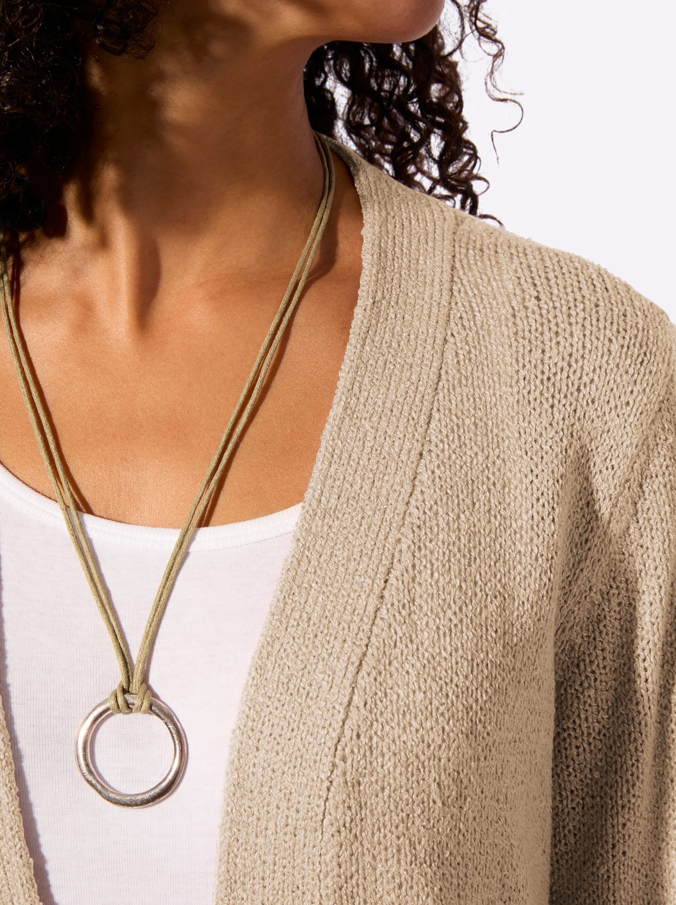 Casual Looks Longstrickjacke