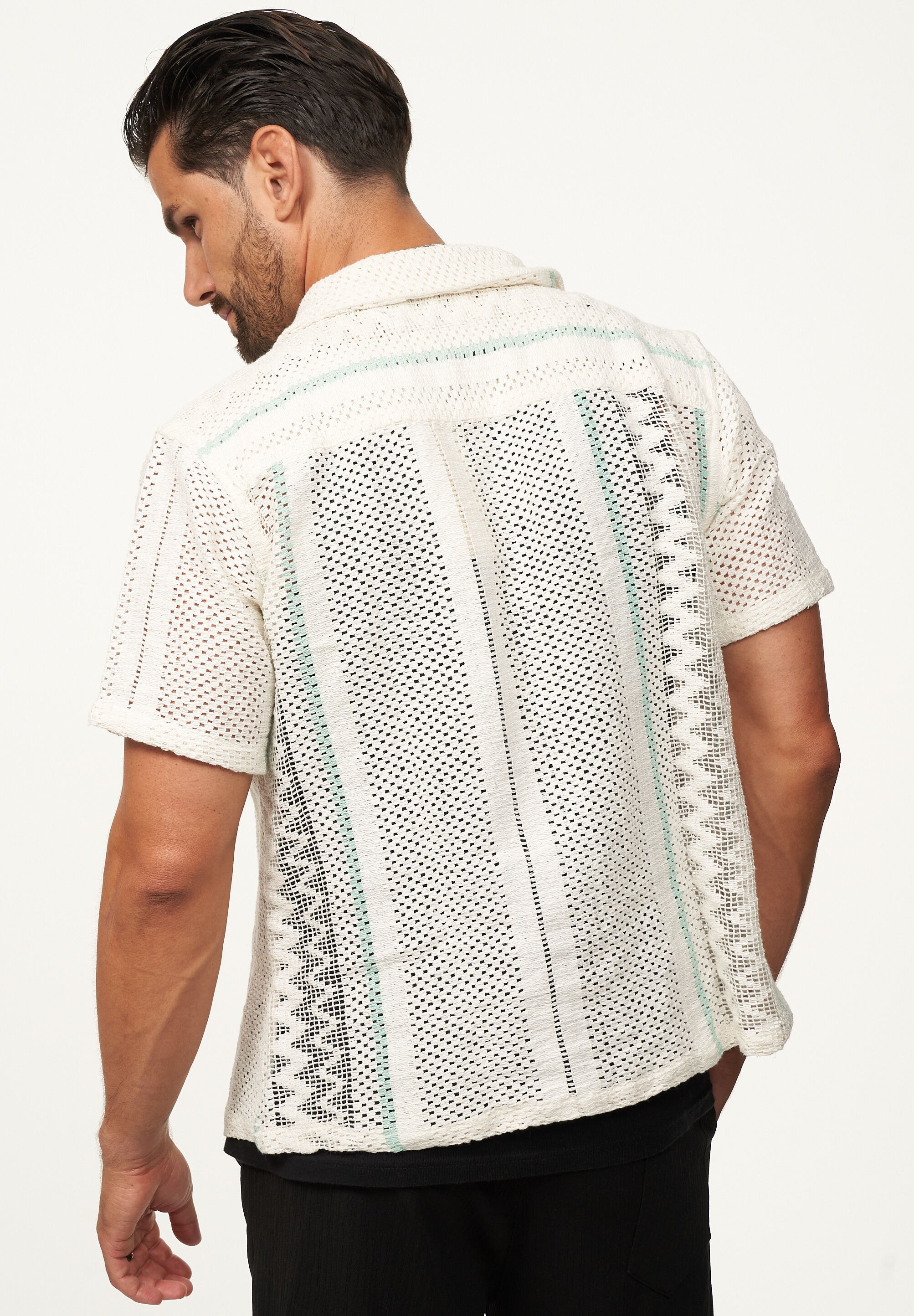 SOULSTAR Kurzarmhemd »Freizeithemd als Kurzam Strick Hemd im Retro-Look - Strick Polo-Hemd Overshirt im Regular-Fit für Herren« Herren Strick Polo-Hemd Overshirt im Regular-Fit T-Shirt