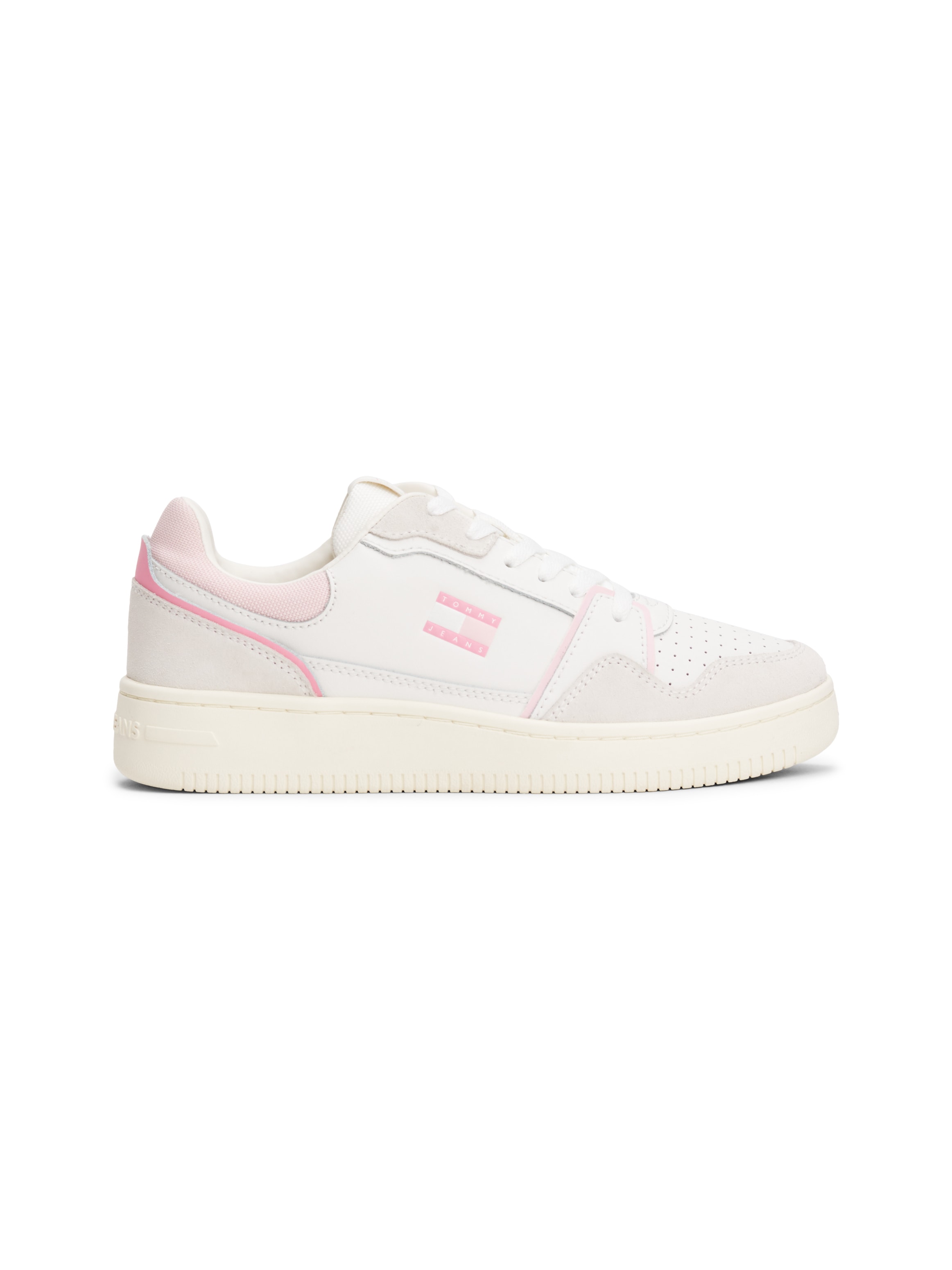 Tommy Jeans Keilsneaker »TJW RETRO BASKET SNEAKER«  , Schnürschuh, Halbschuh, Freizeitschuh mit seitlicher Logoflagge