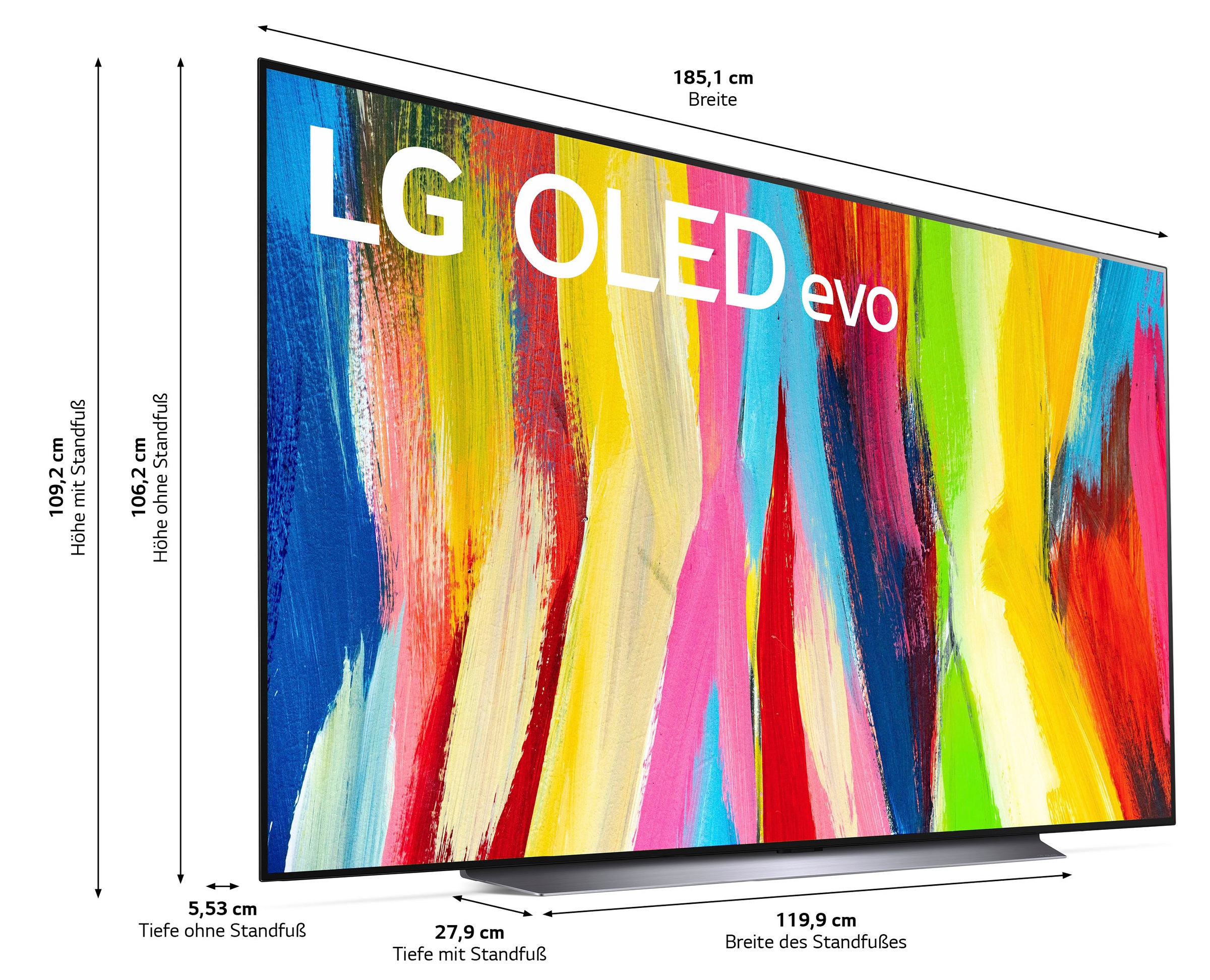LG OLED-Fernseher »OLED83C27LA«, 4K Ultra HD, Smart-TV, OLED evo, bis zu 120Hz, α9 Gen5 4K AI-Prozessor, Twin Triple Tuner