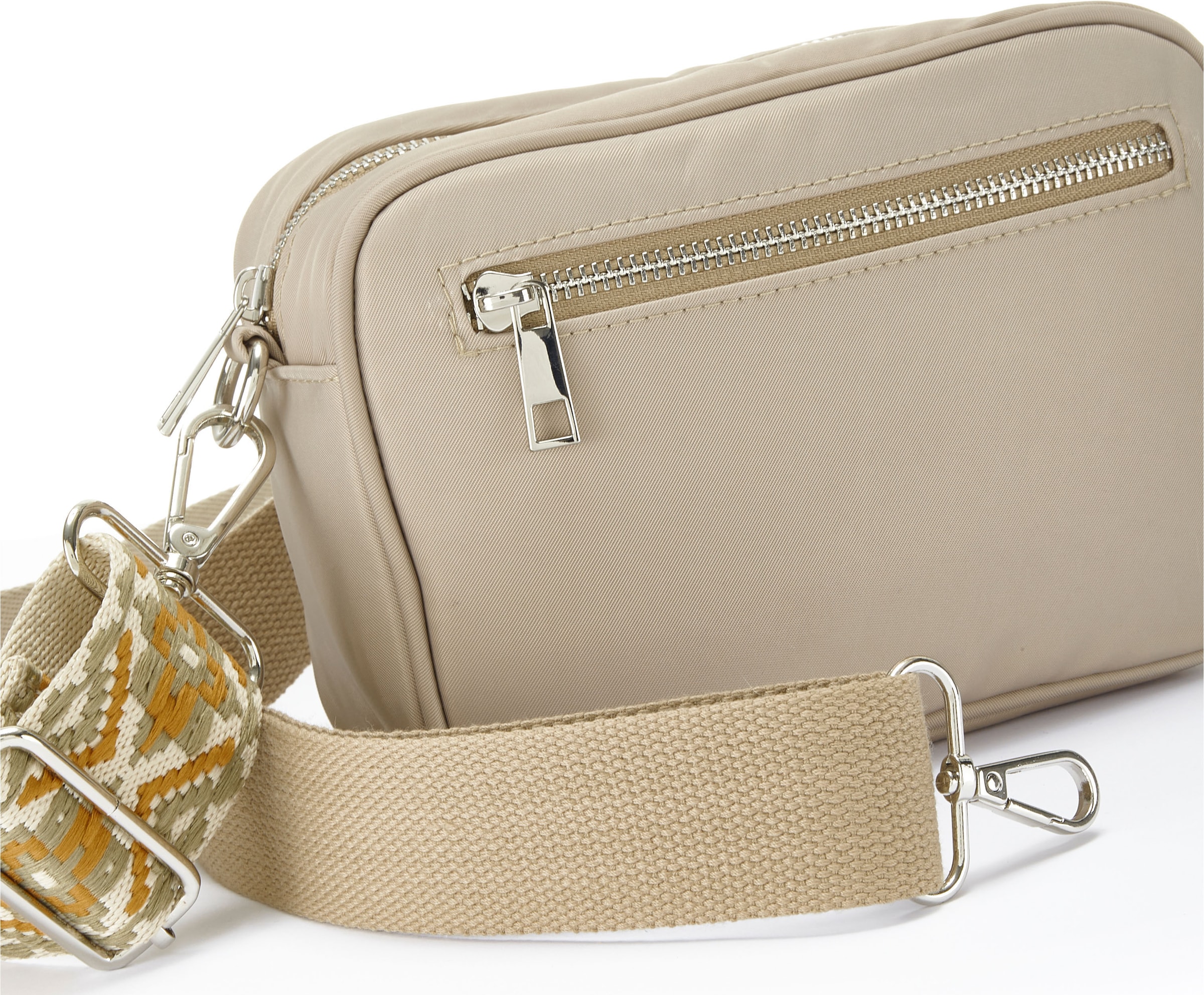 LASCANA Umhängetasche, Handtasche, Crossbody-Bag mit auswechselbaren Schulterriemen VEGAN