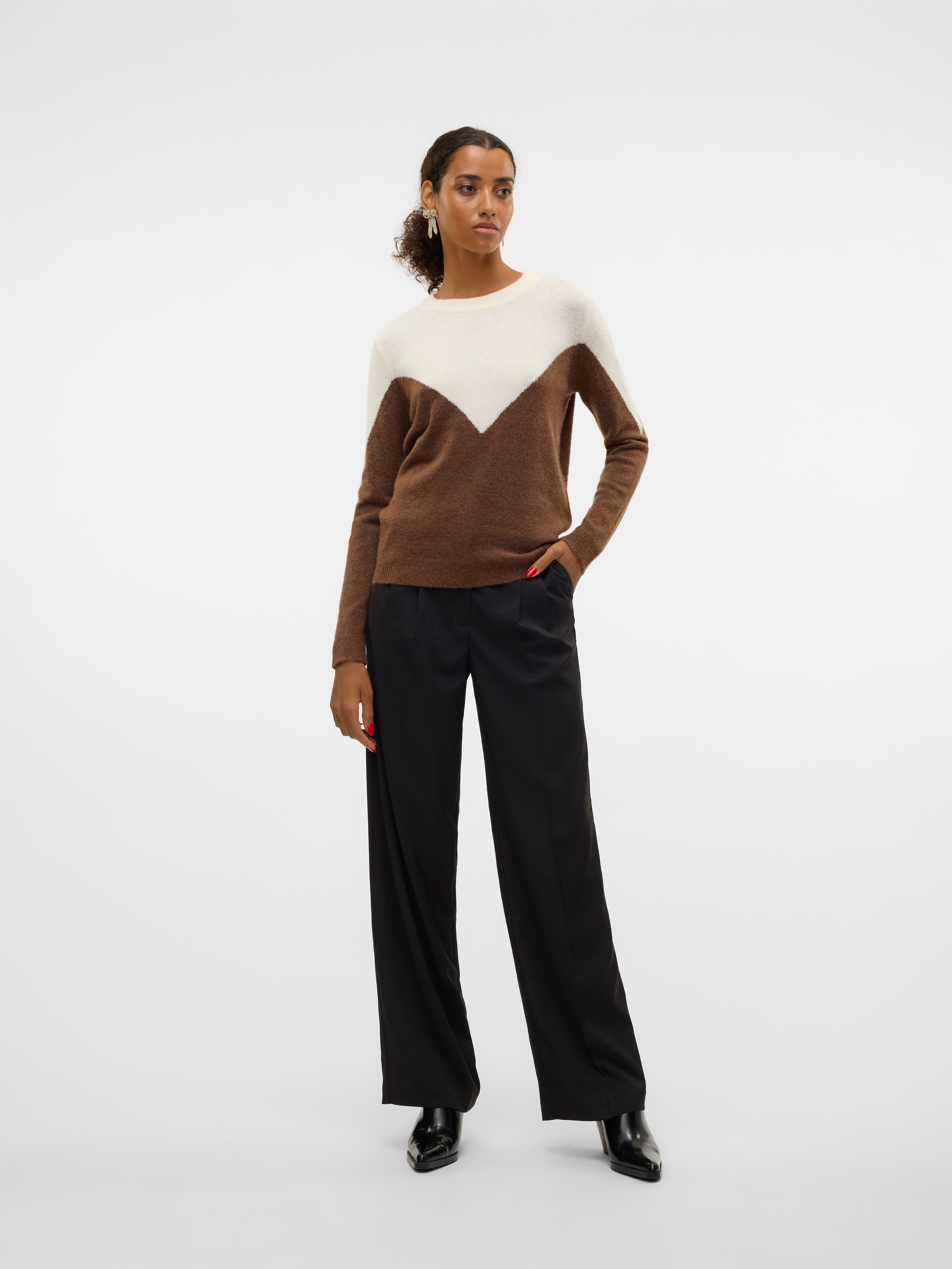 Vero Moda Strickpullover »VMPLAZA LS BLOCK PULLOVER GA BOO«, mit Streifenmuster