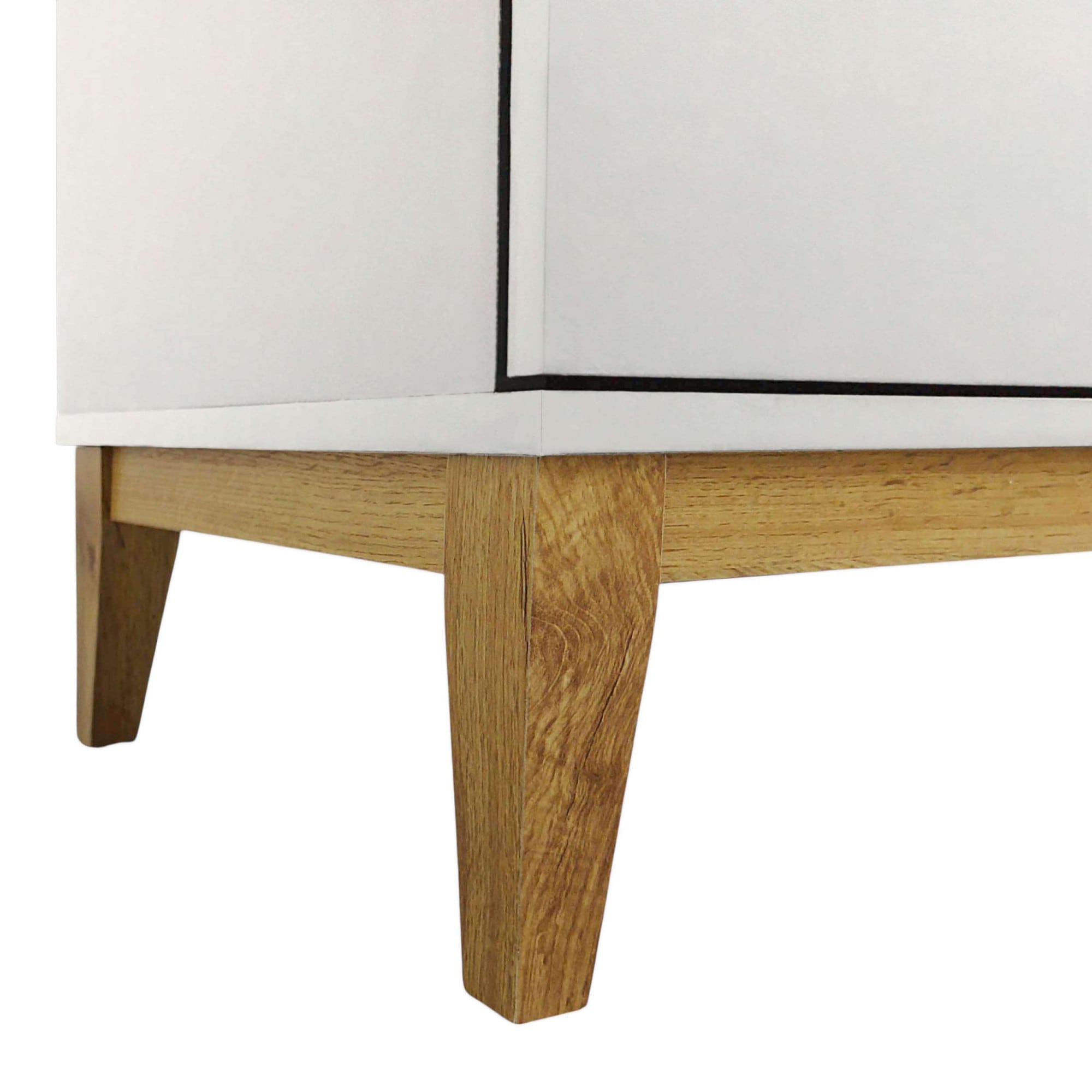 andas Highboard »Maryd« Kommode, Midischrank, m. Glas- u. Holztüren, Einlegeböden, Breite 80cm