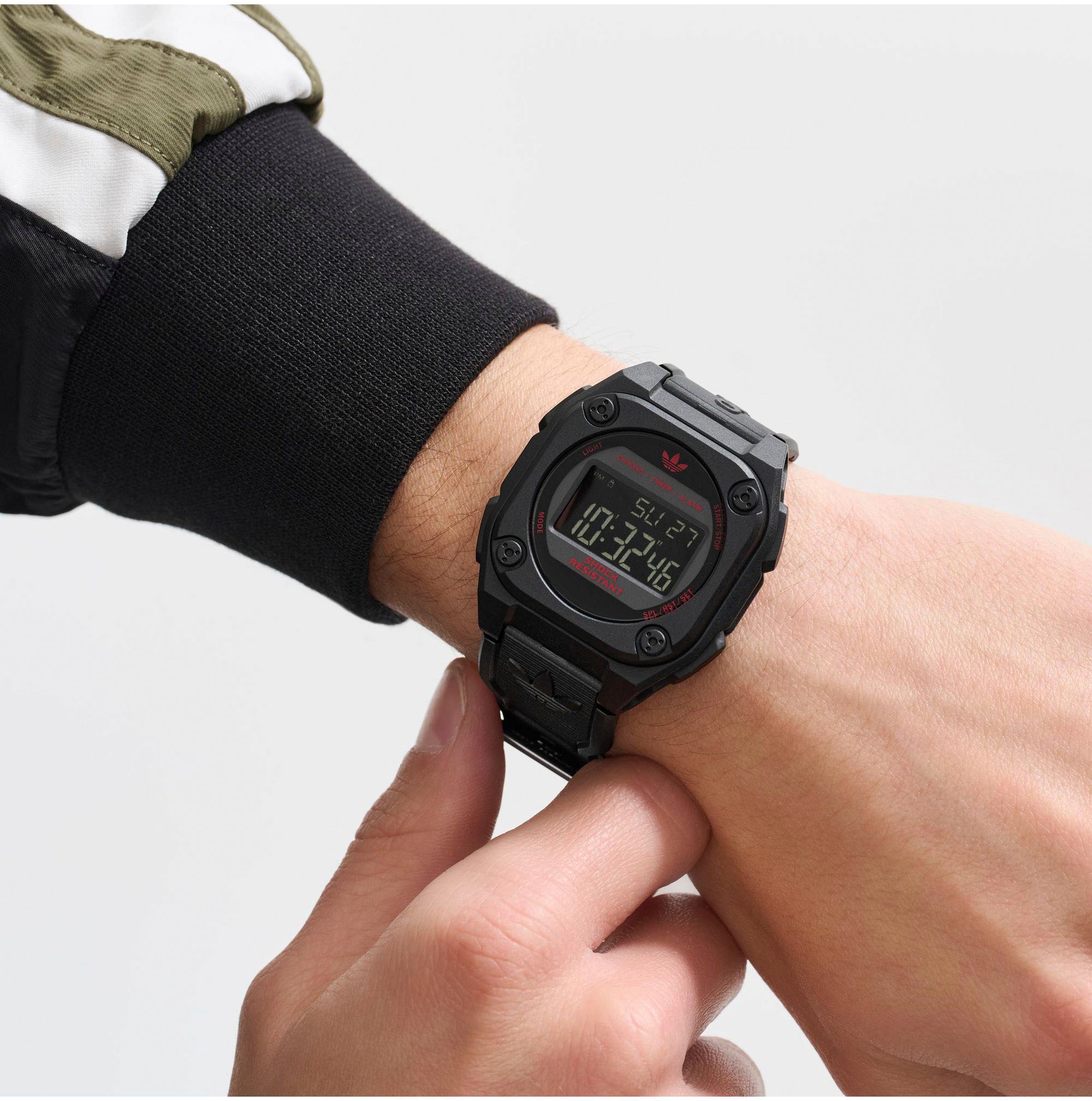 adidas Originals Chronograph »CITY TECH FOUR«, Quarzuhr, Armbanduhr, Herrenuhr, Damenuhr,Datum, Stoppfunktion,digital